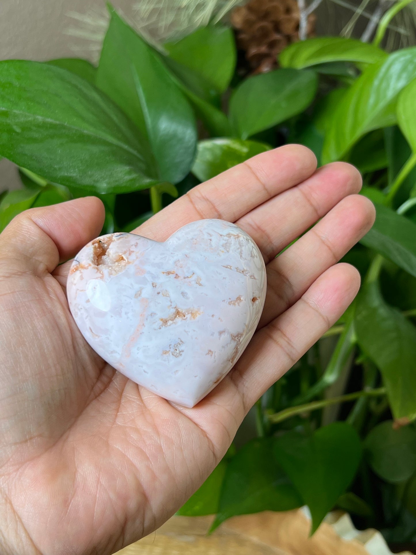Pink Carnelian Heart