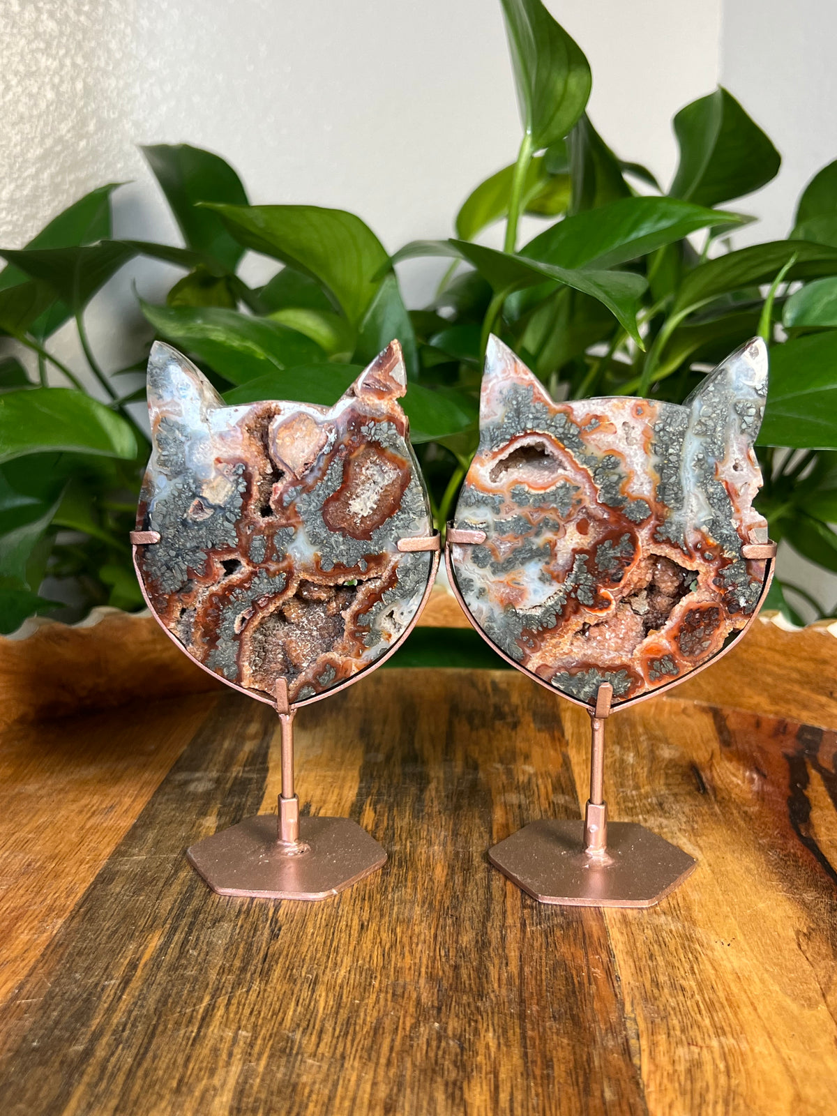 Marcasite Cat Heads