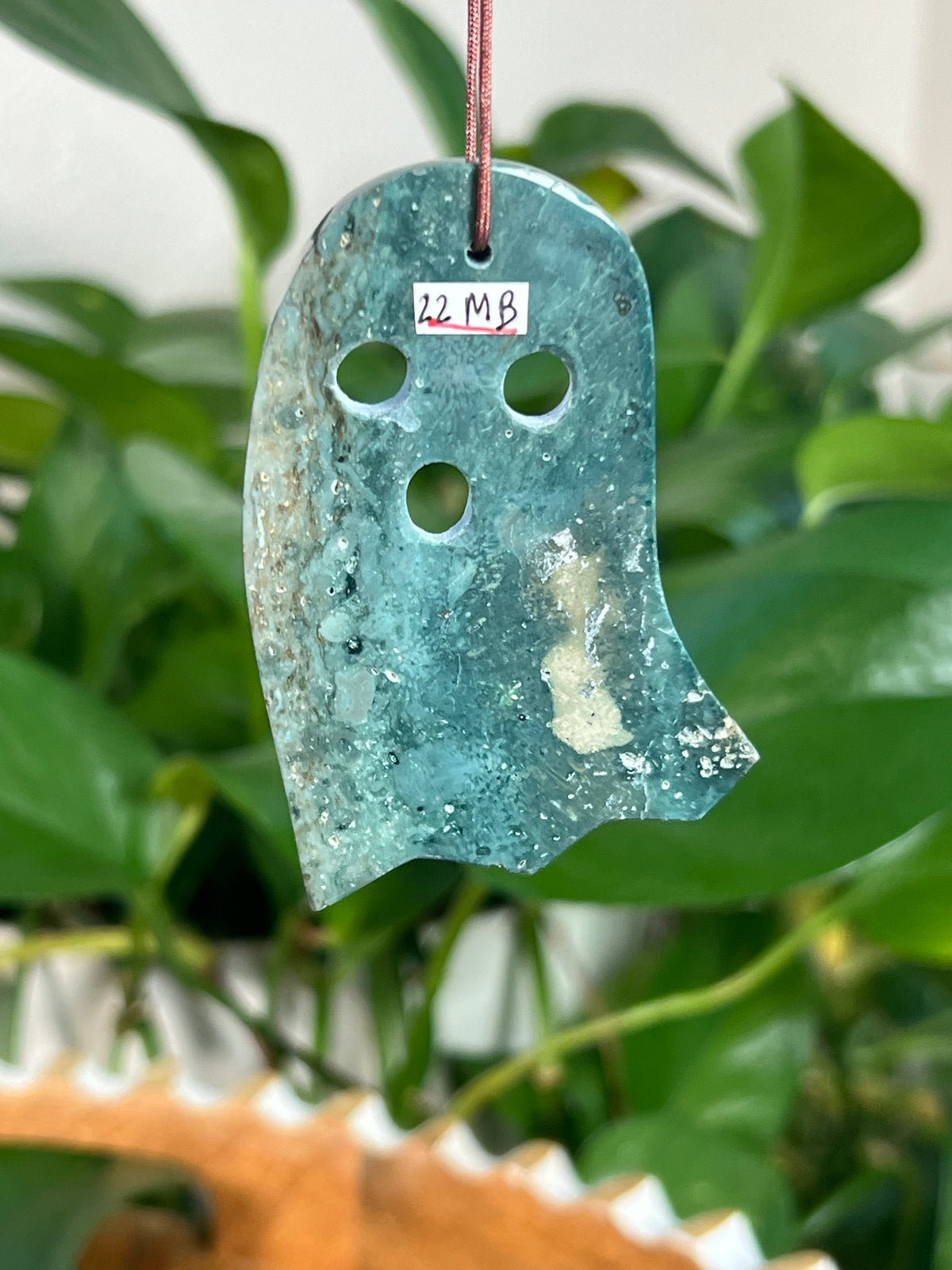 Blue Green Jasper Ghost Ornaments