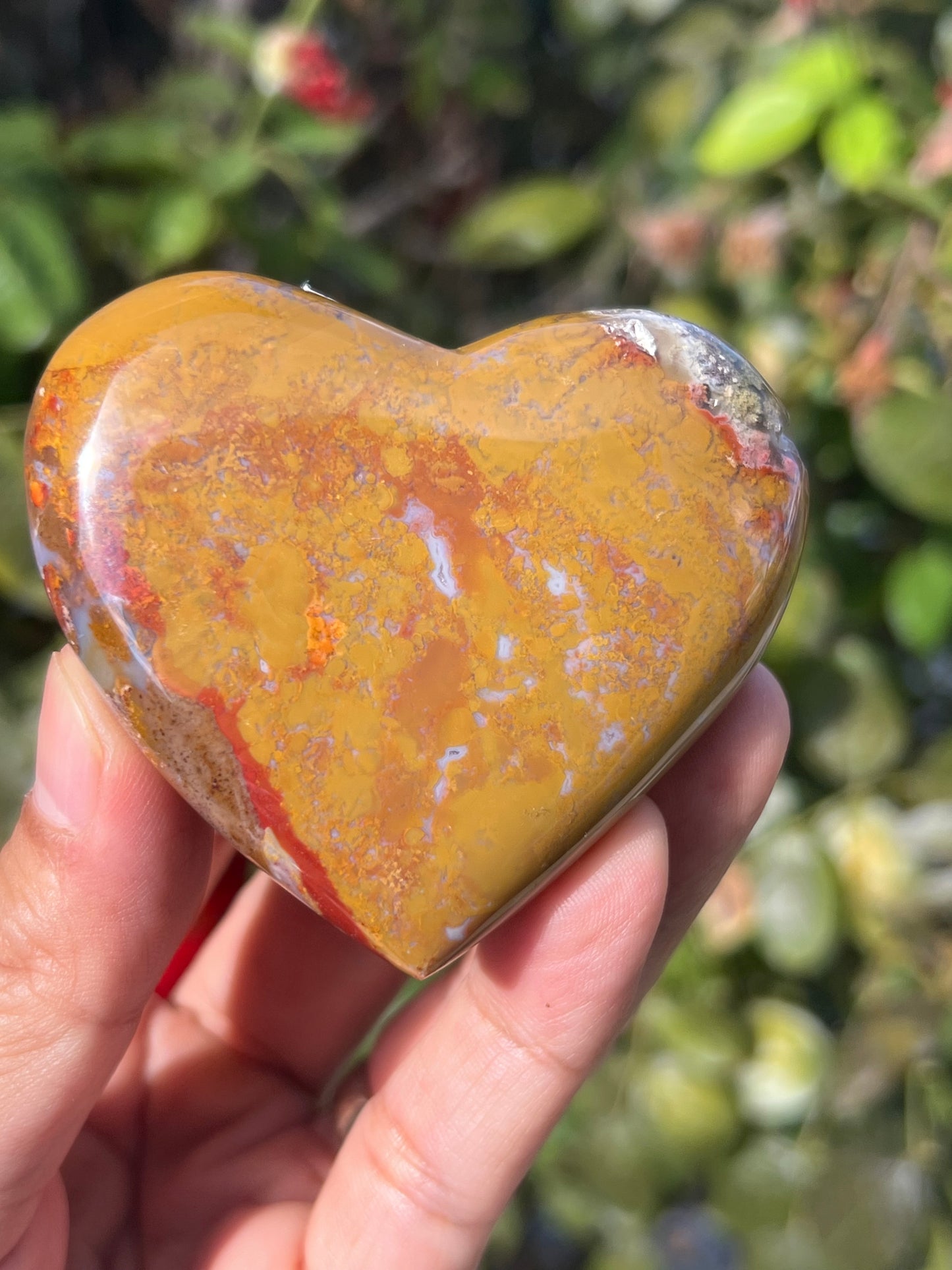Scenic Moss Agate Heart N