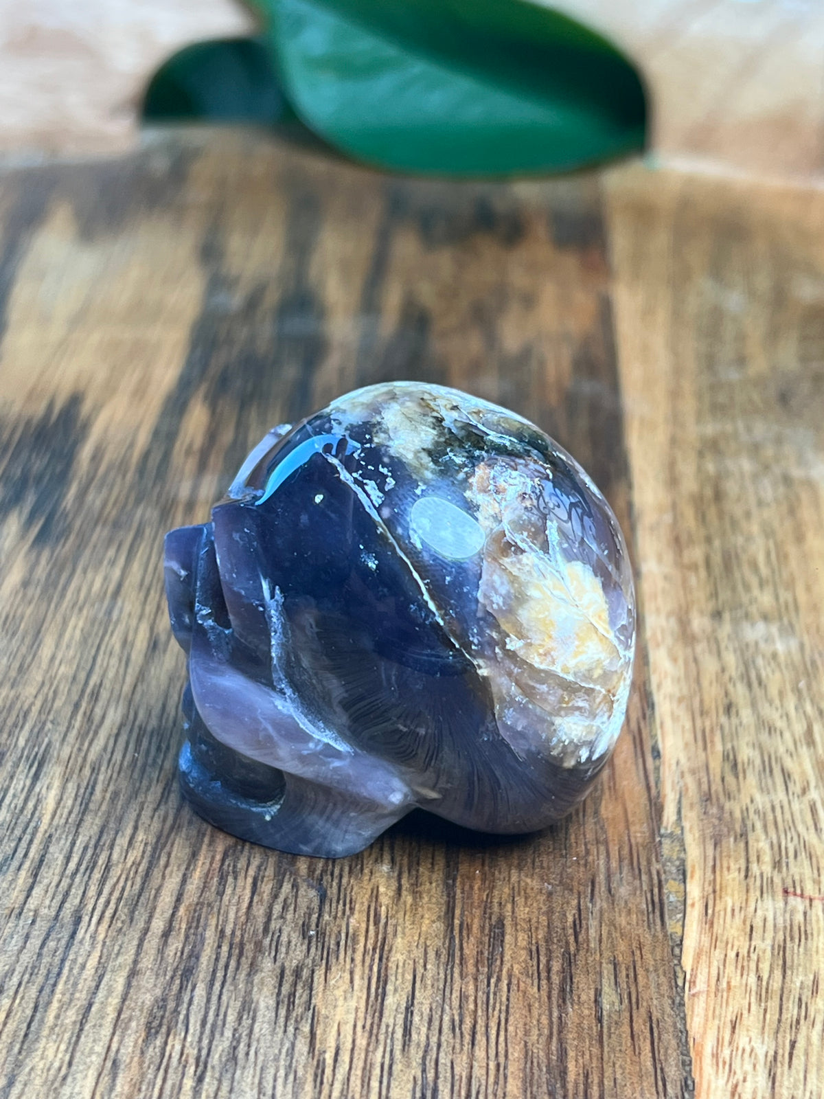 Purple Chalcedony Mini Skull: H