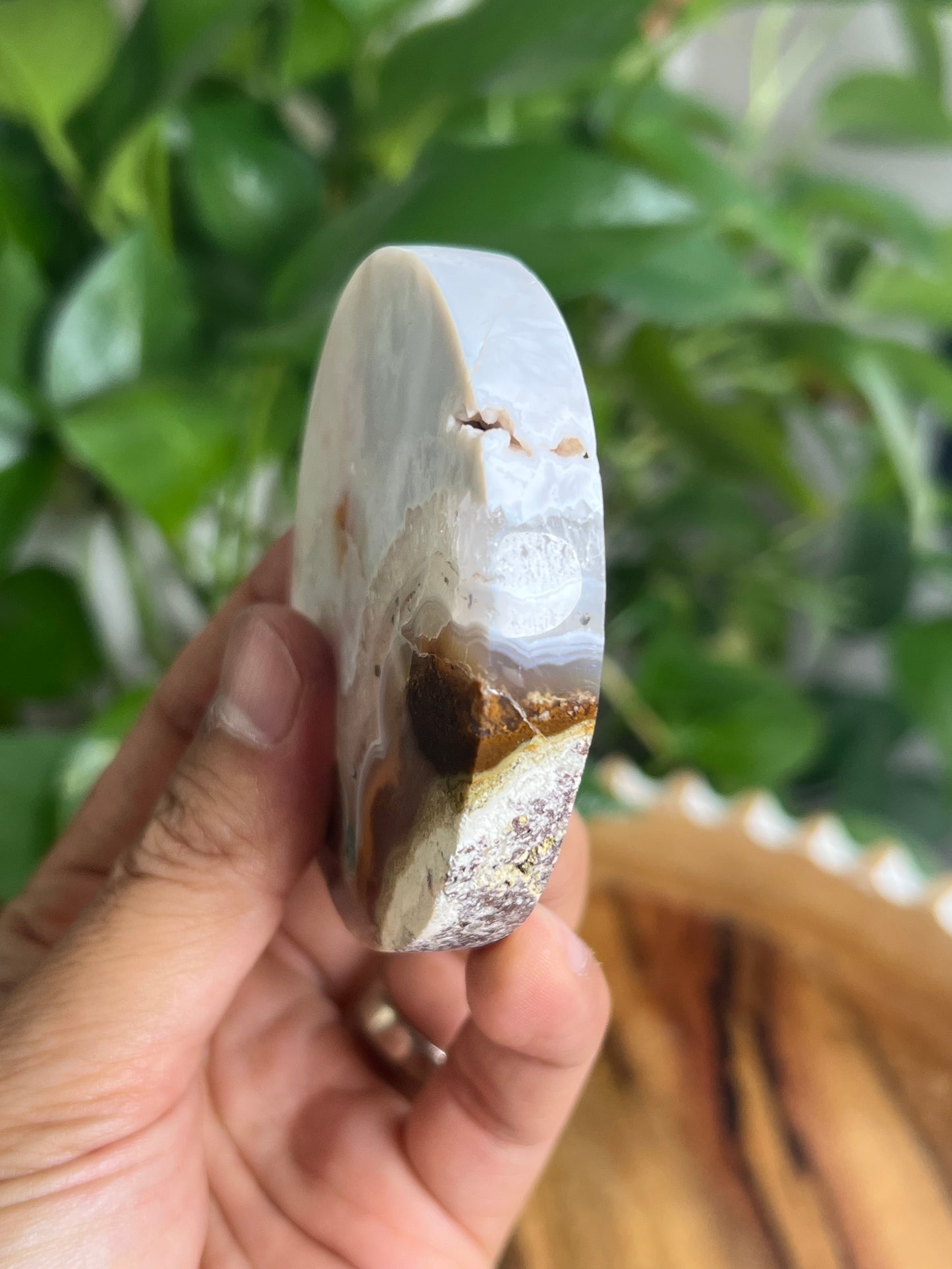 Scenic Moss Agate Coaster: AC