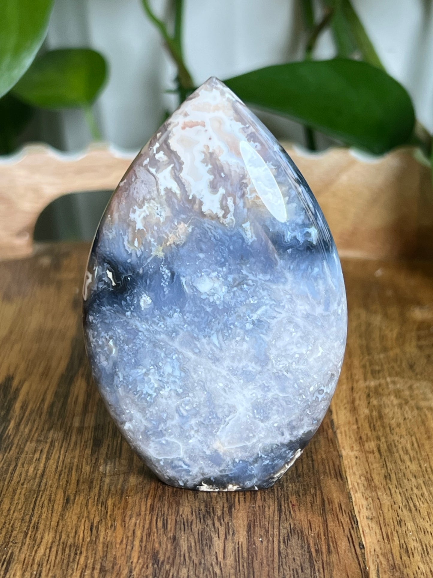 Blue Plume Agate Flame BA