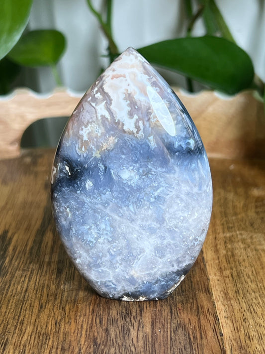 Blue Plume Agate Flame BA