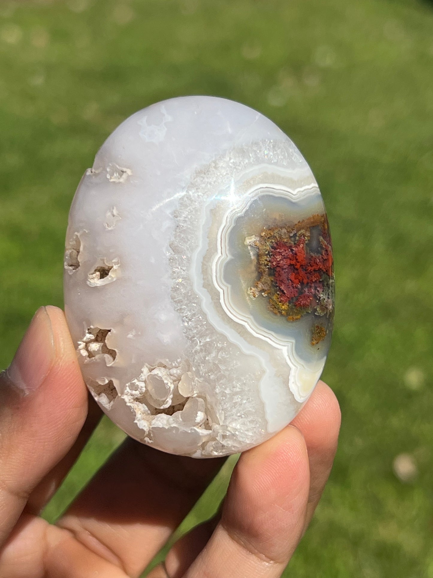 Scenic Moss Agate Palmstone B