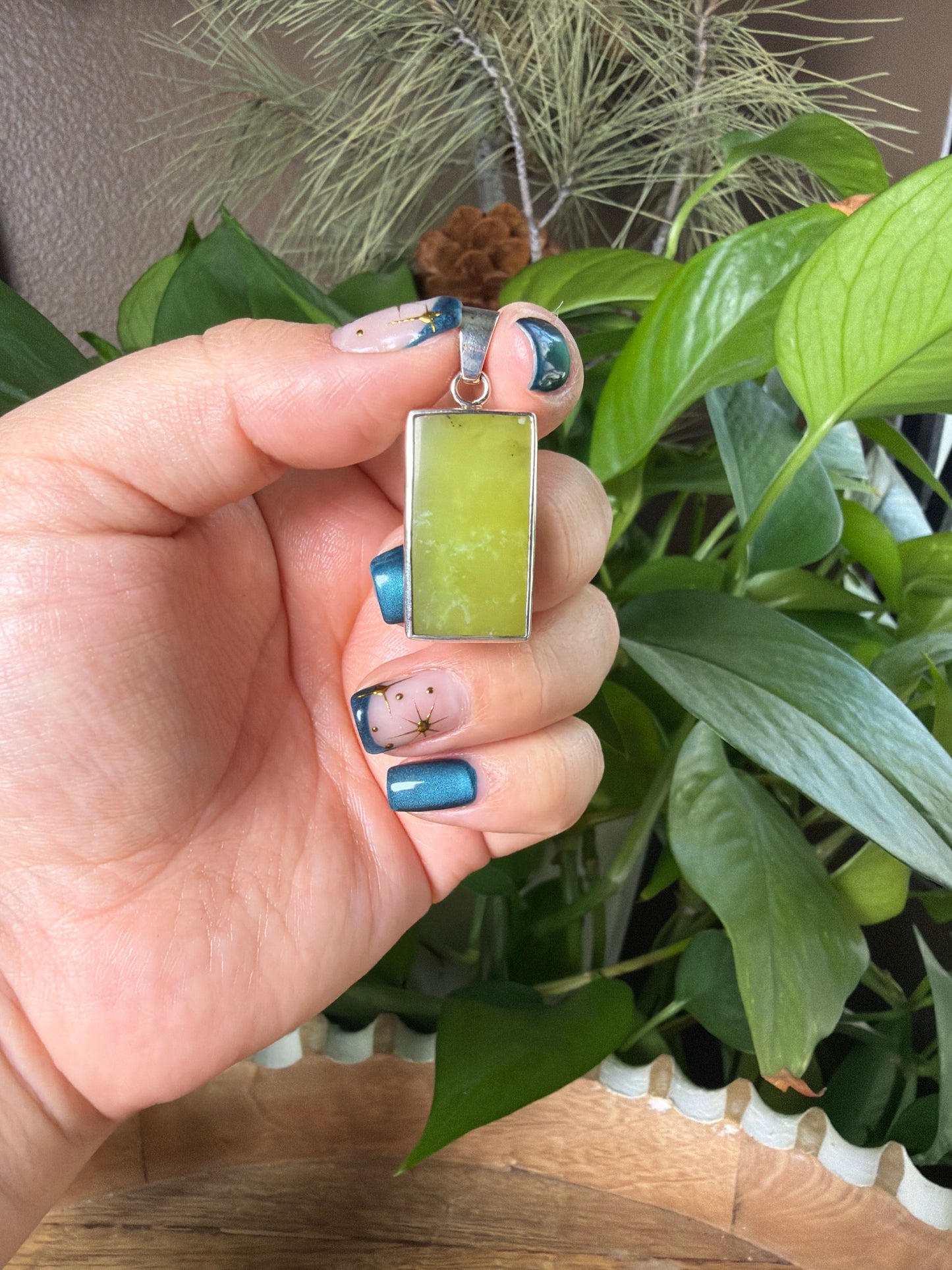 Idocrase Rectangular Pendant