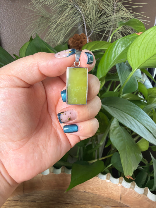 Idocrase Rectangular Pendant