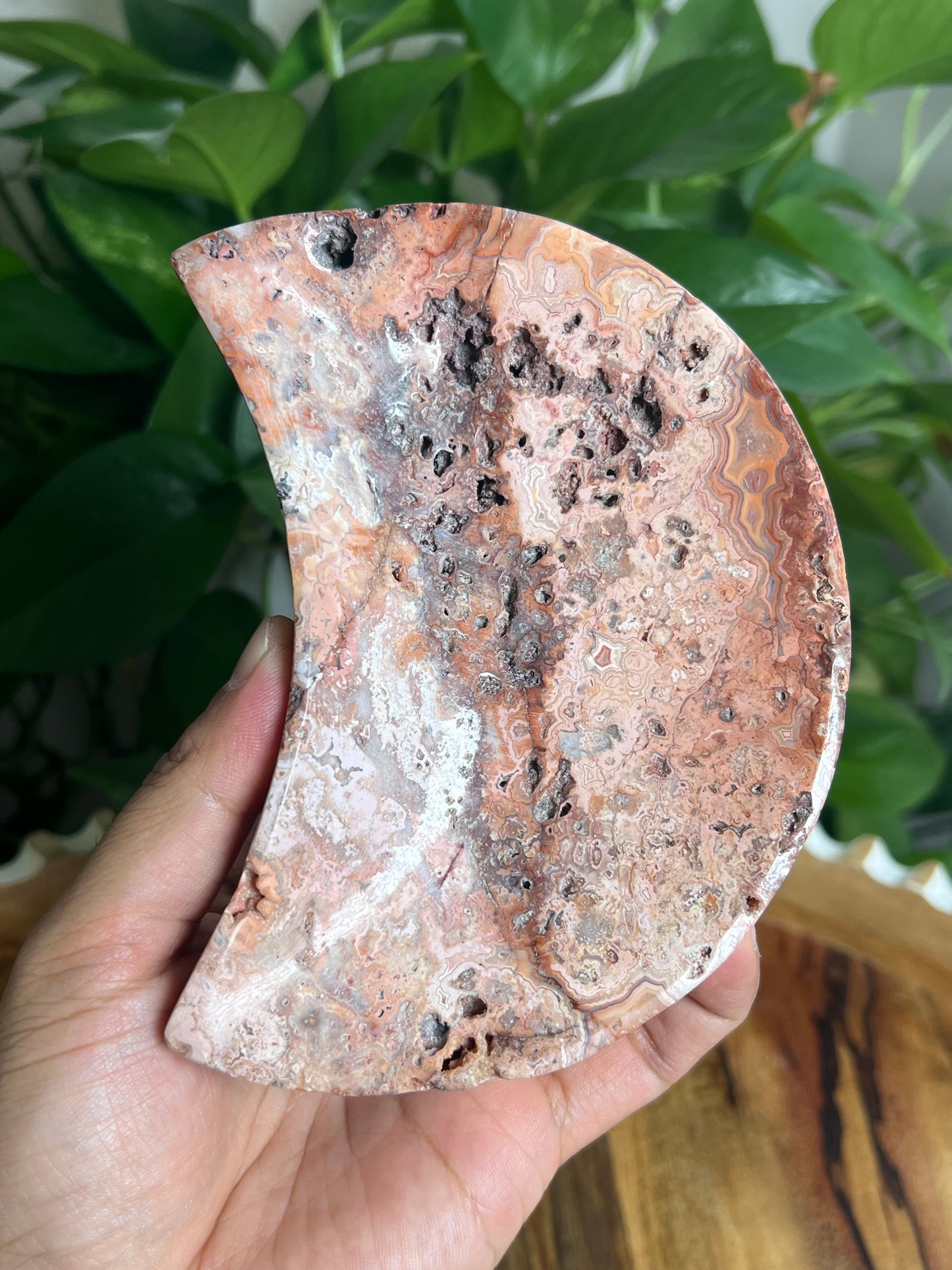 Crazy Lace Agate Moon Bowl: B