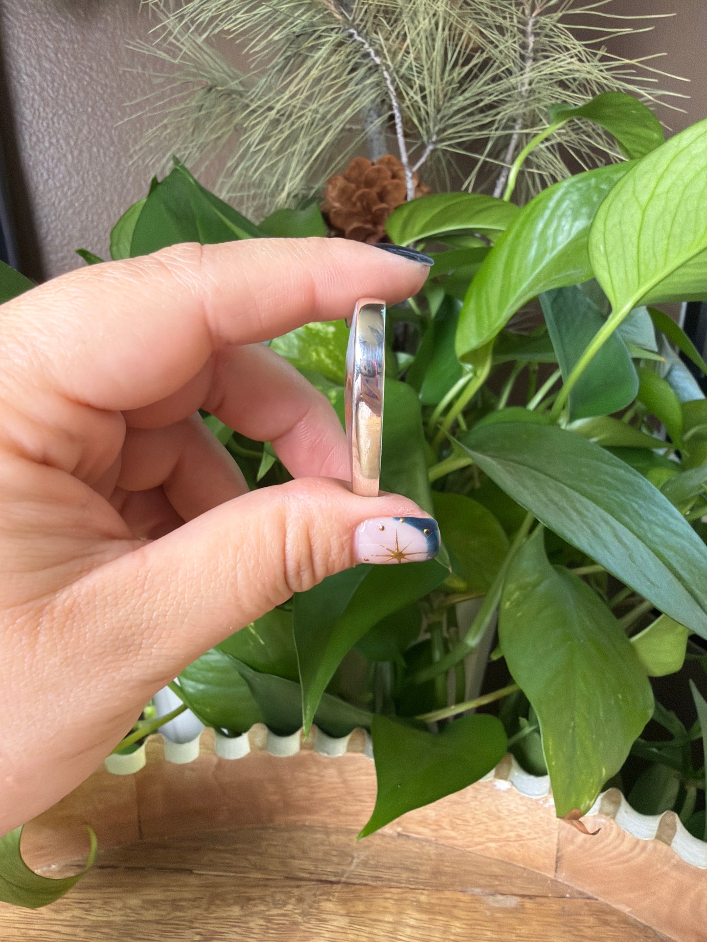 Scenic Moss Agate Heart Pendant