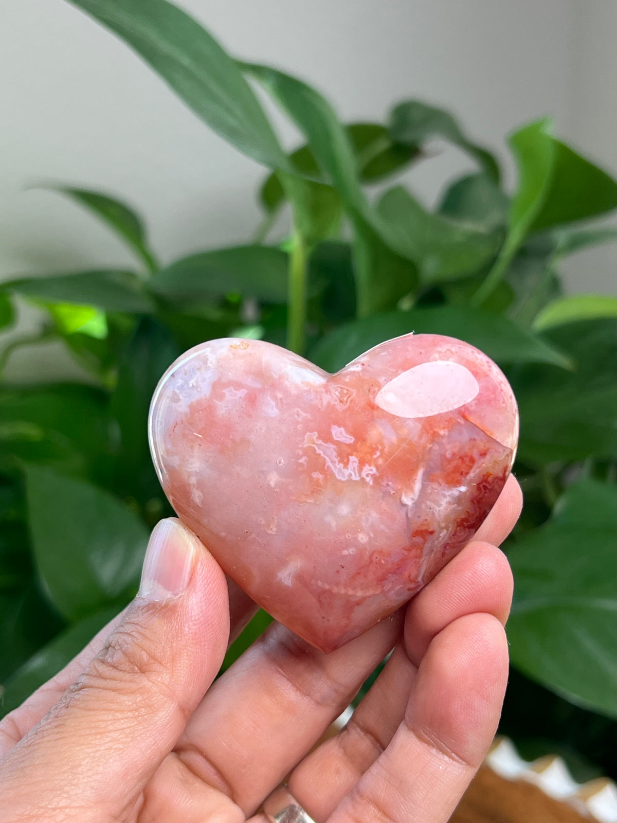 Pink Carnelian Heart: MF