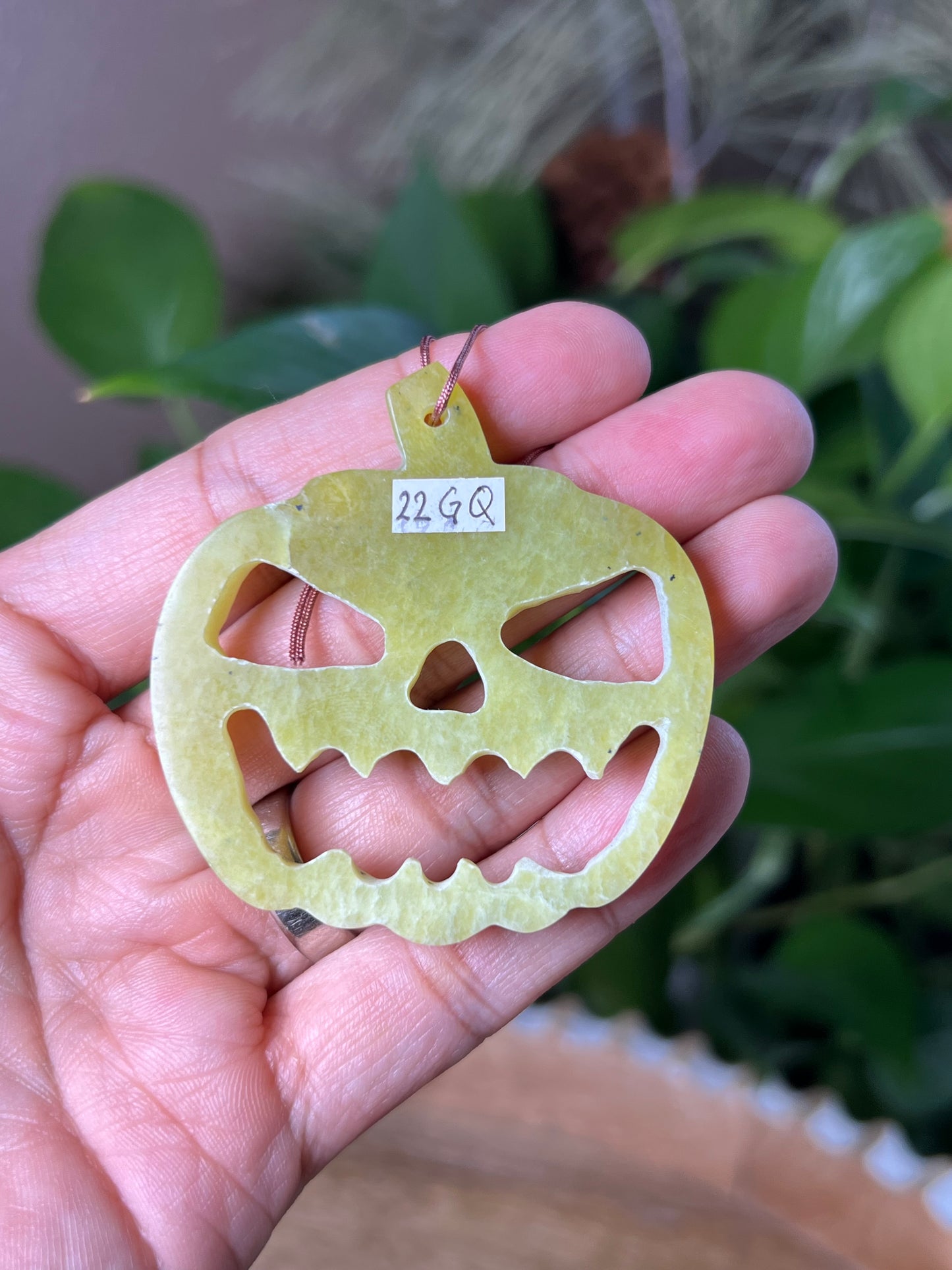 Idocrase Jack-O-Lantern Ornament