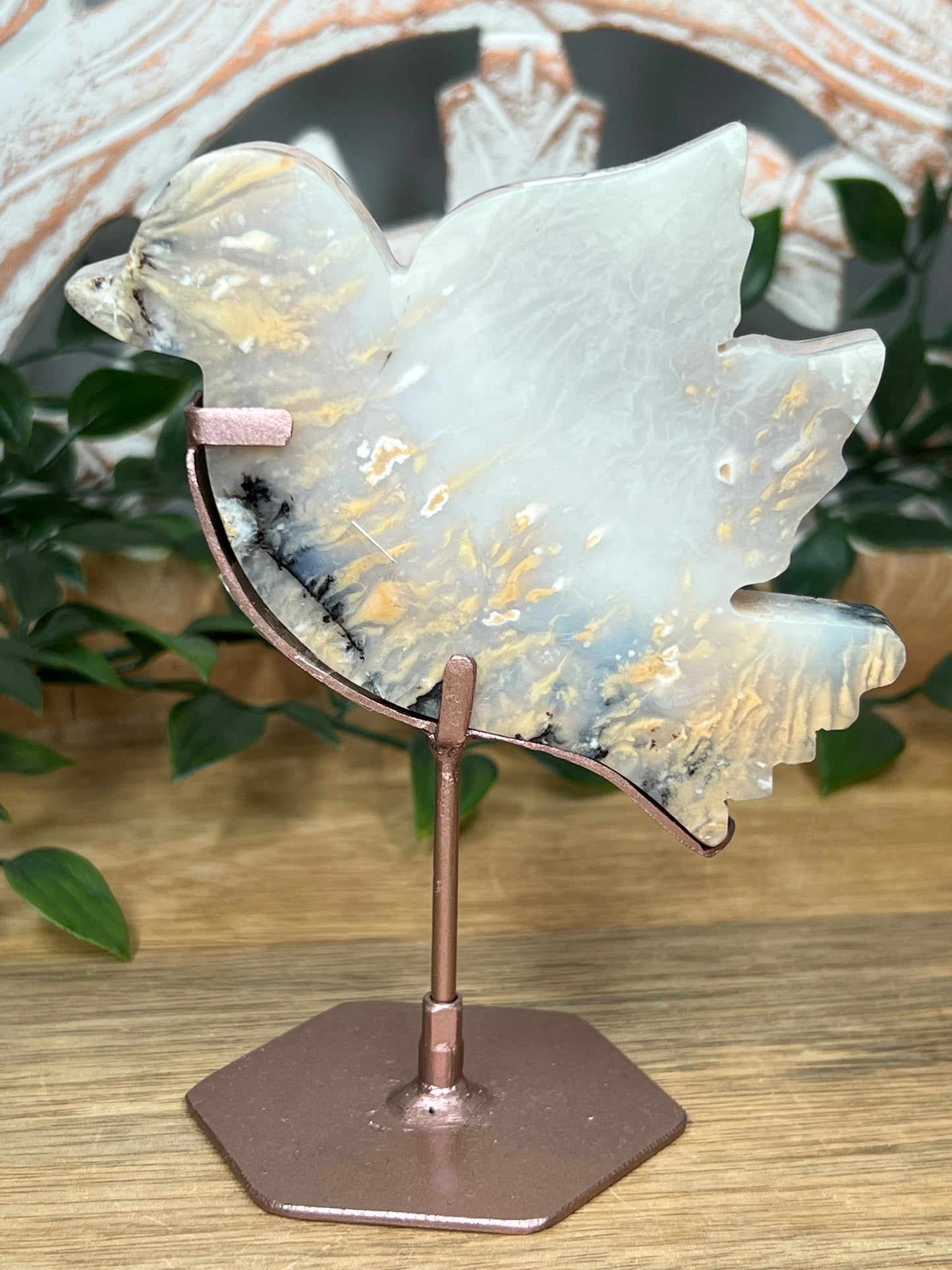 Dendritic Tiger Agate Bird