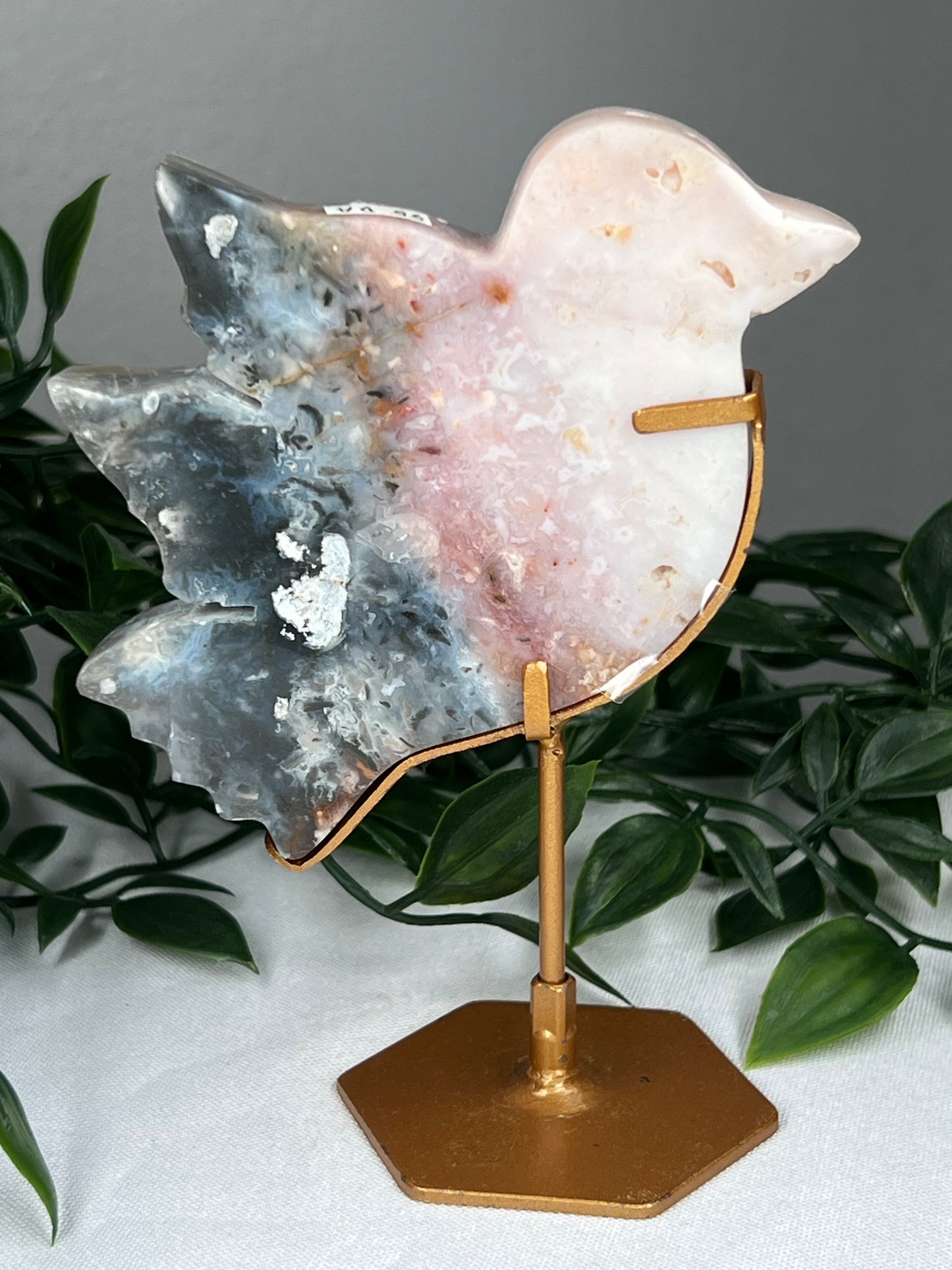 Rainbow Plume Agate Bird