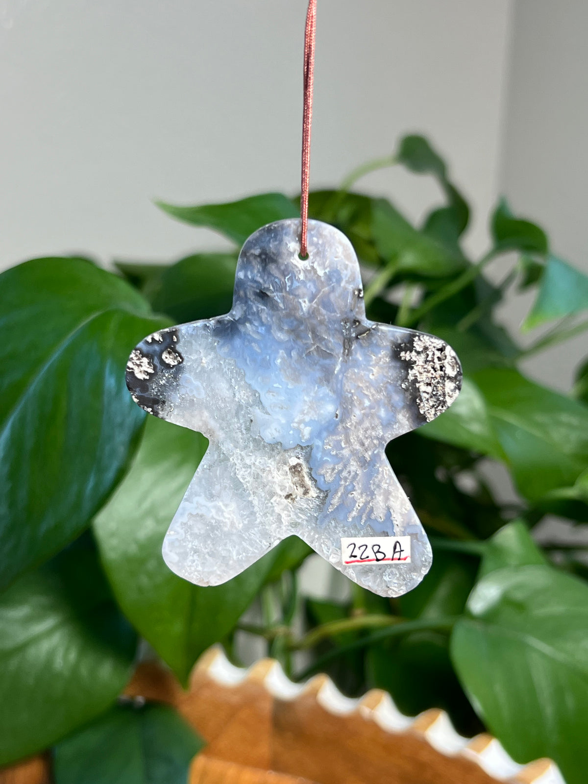Blue Plume Agate Gingerbread Ornamets