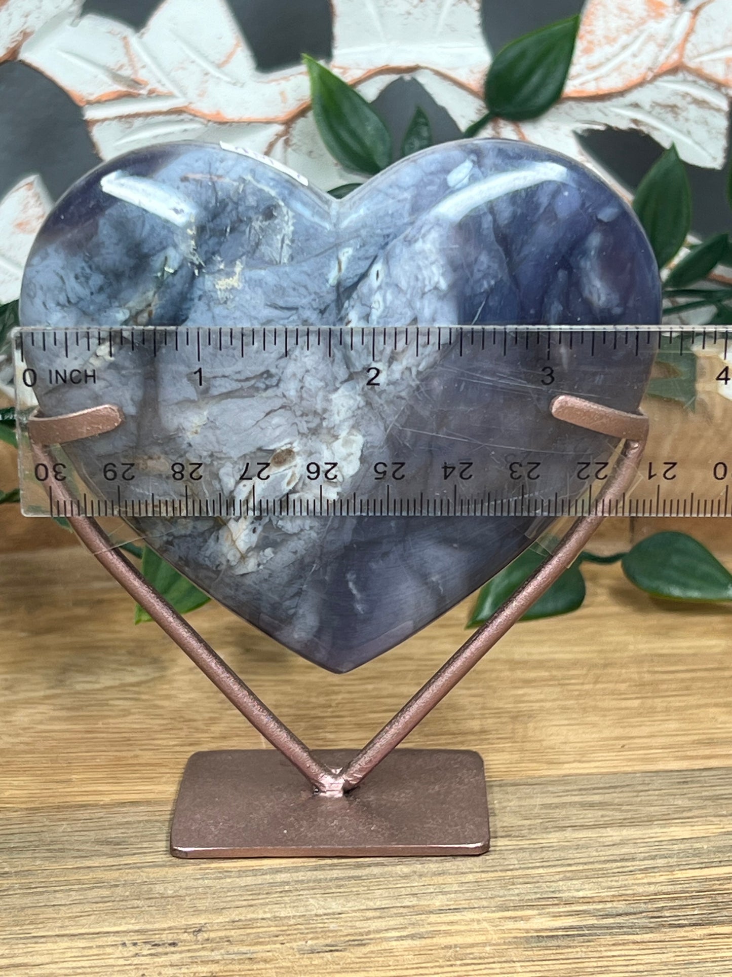 Purple Chalcedony Heart
