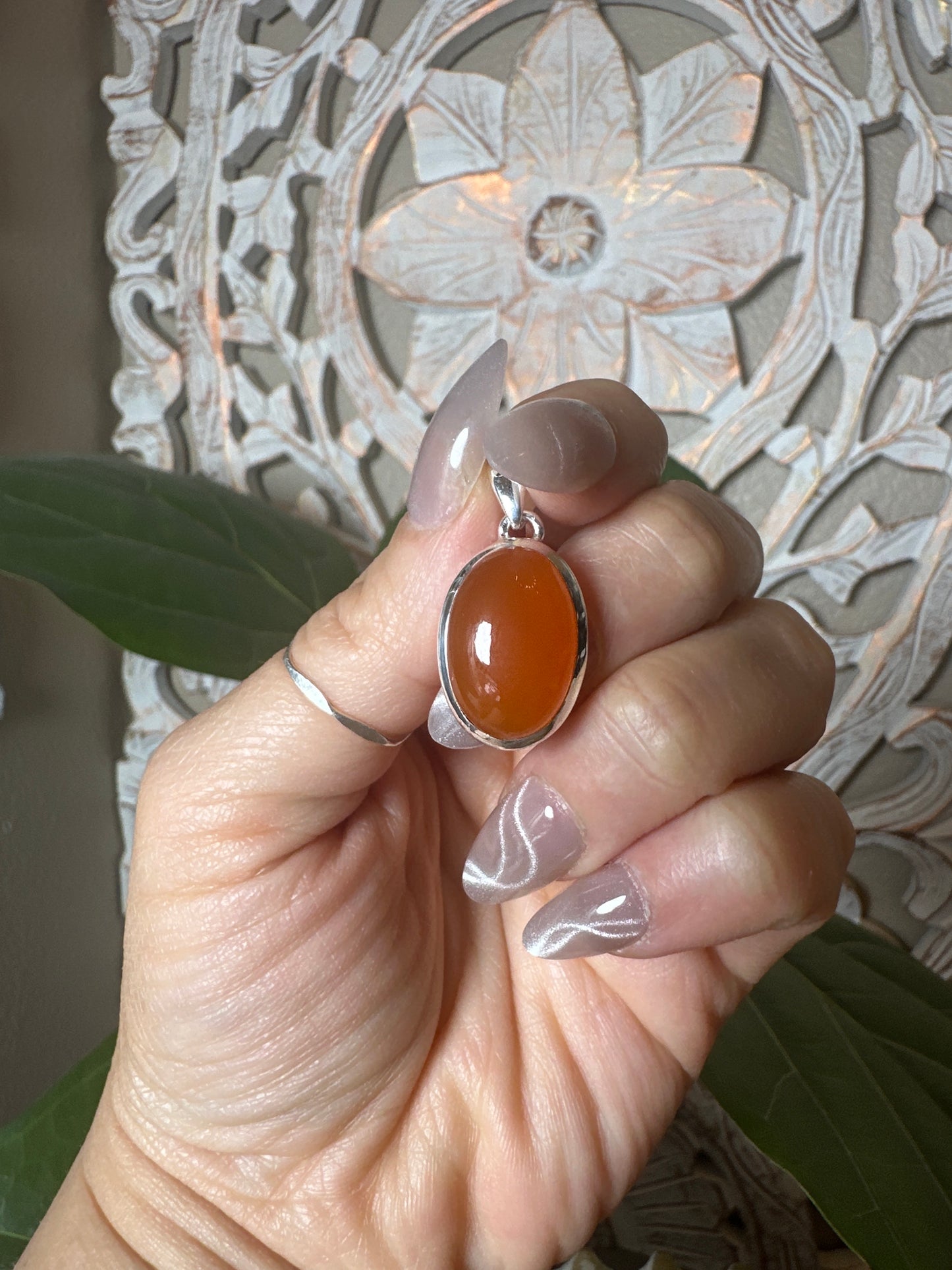 Carnelian Oval Necklace