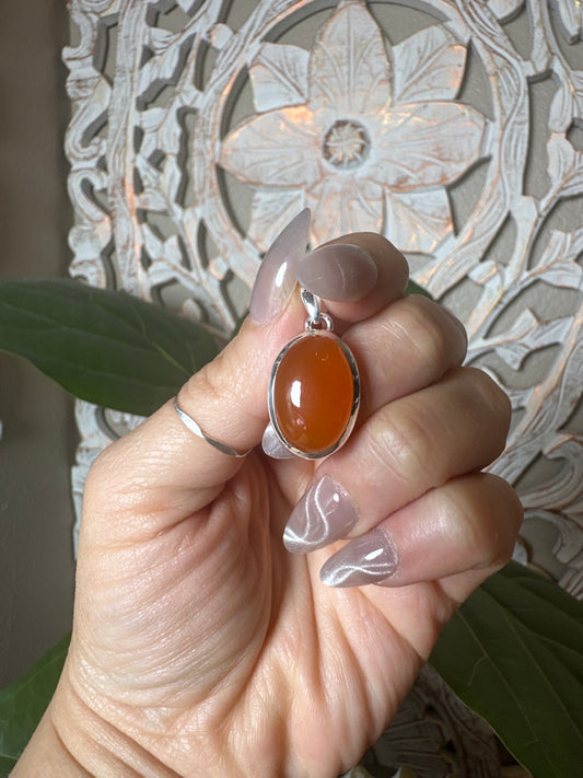 Carnelian Oval Necklace