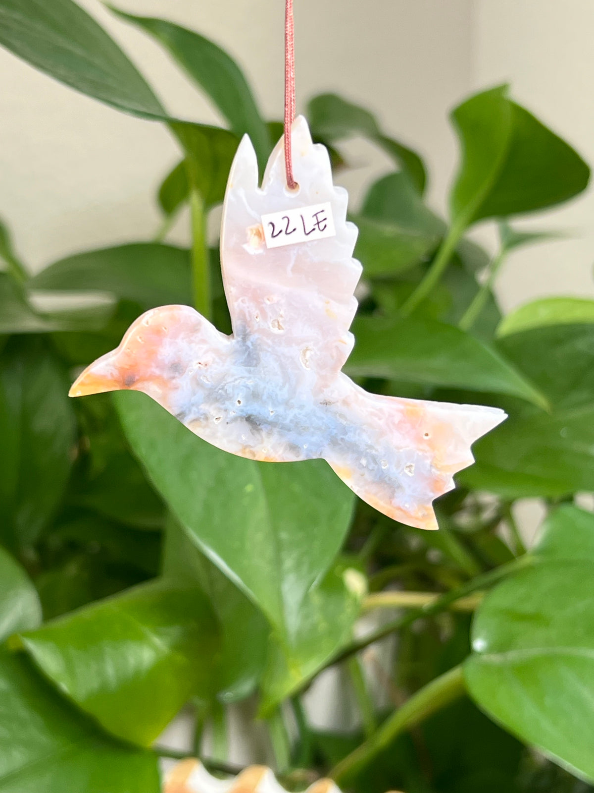 Rainbow Plume Agate Hummingbird: LE