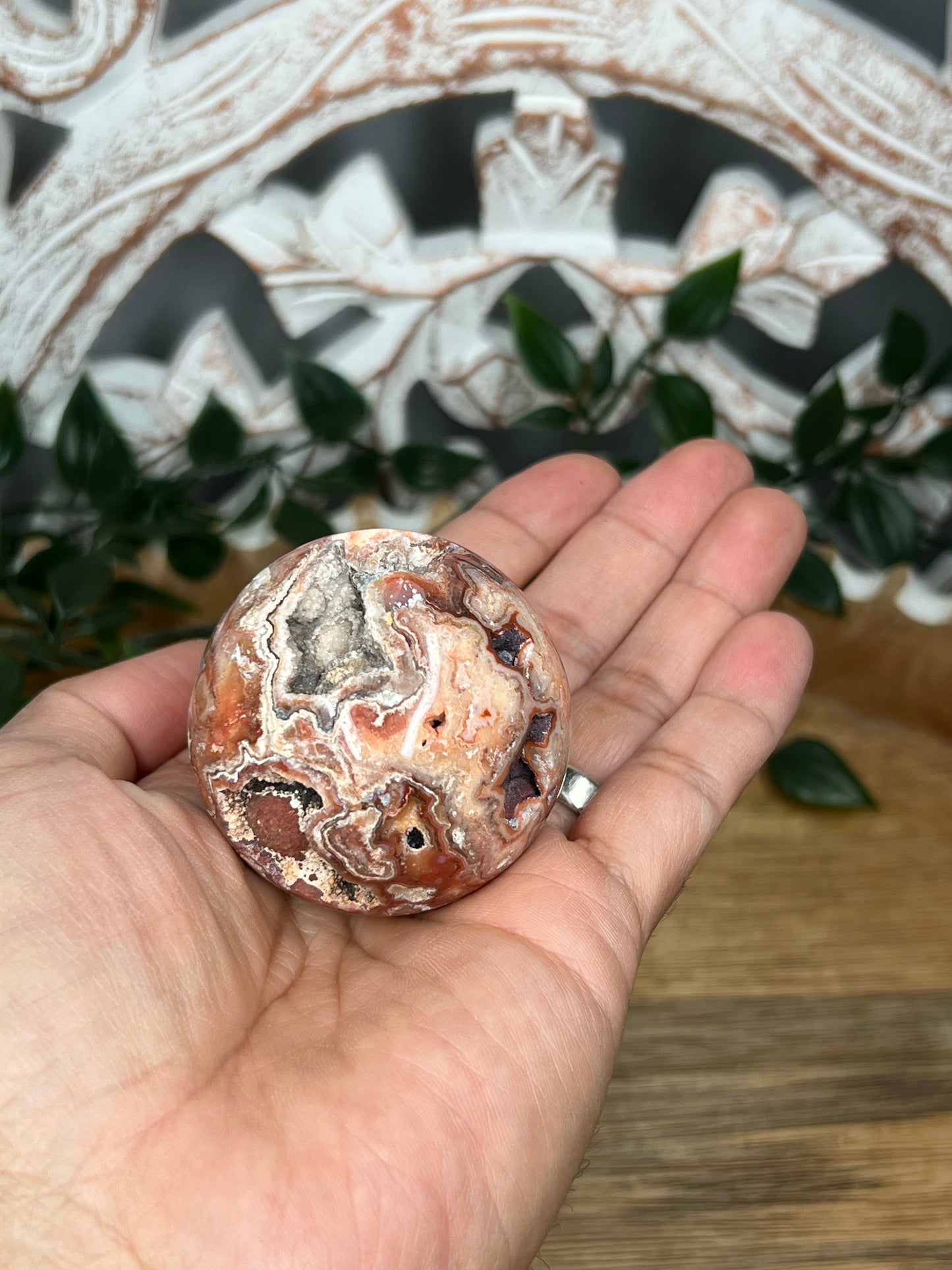 Pink Crazy Lace Agate Sphere