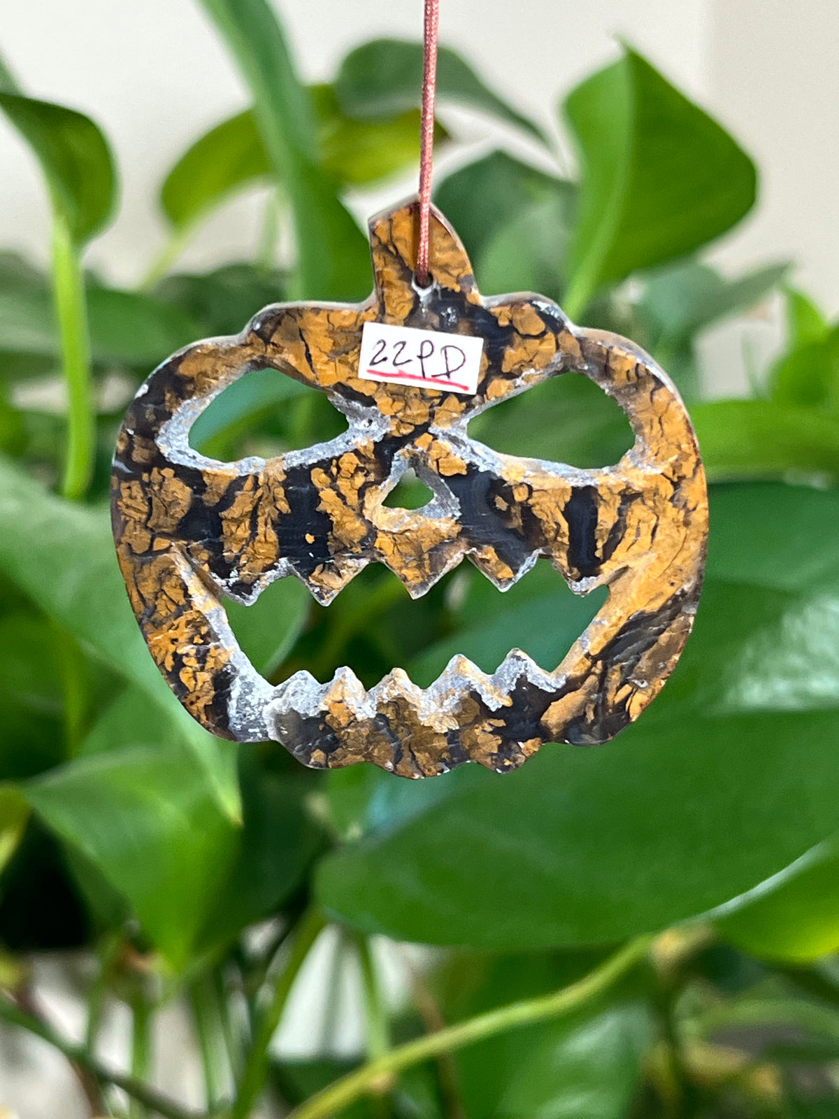 Brecciated Jasper Jack-O-Lantern Ornaments