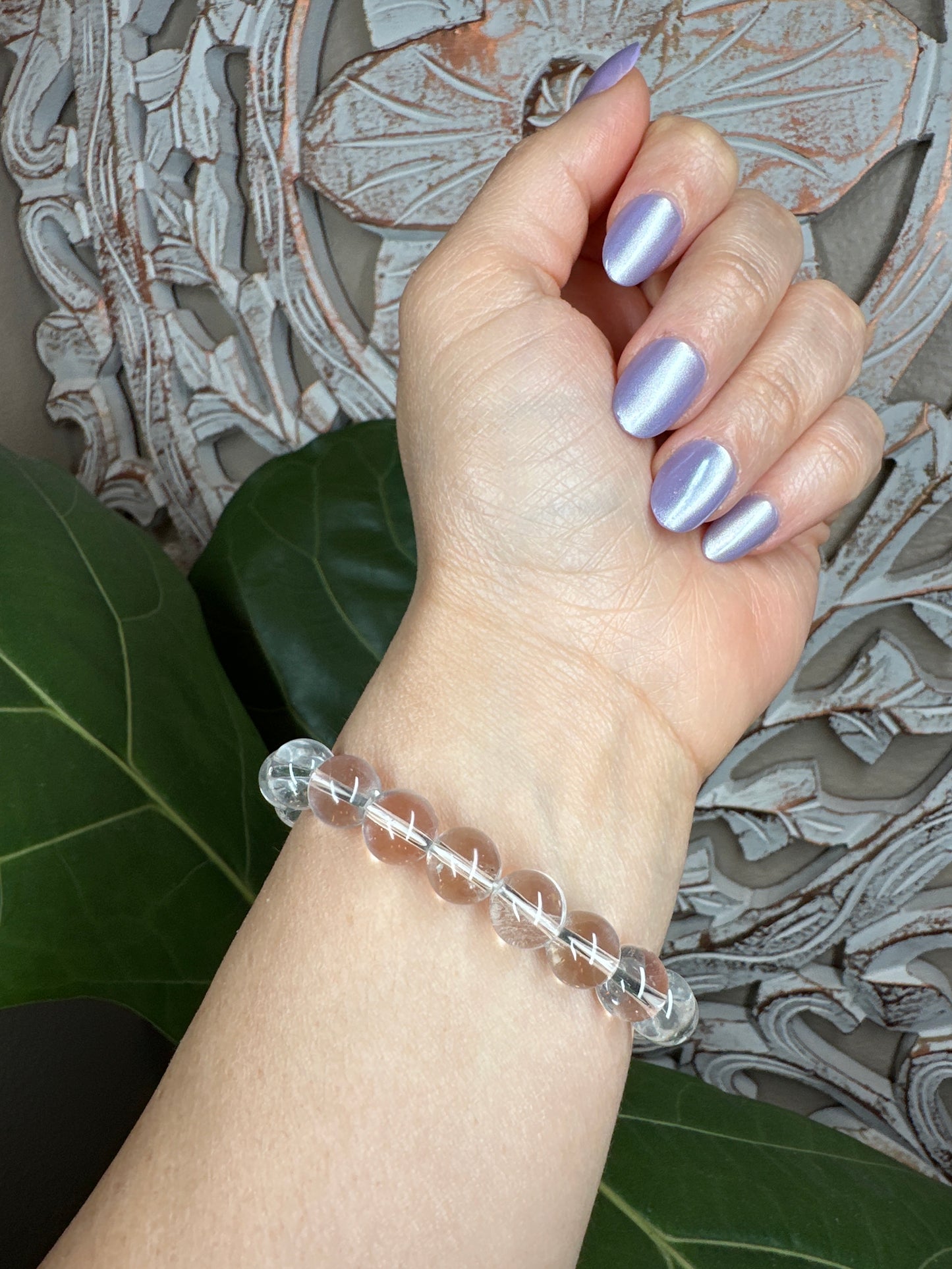 Clear Quartz Beaded Bracelet (10mm)