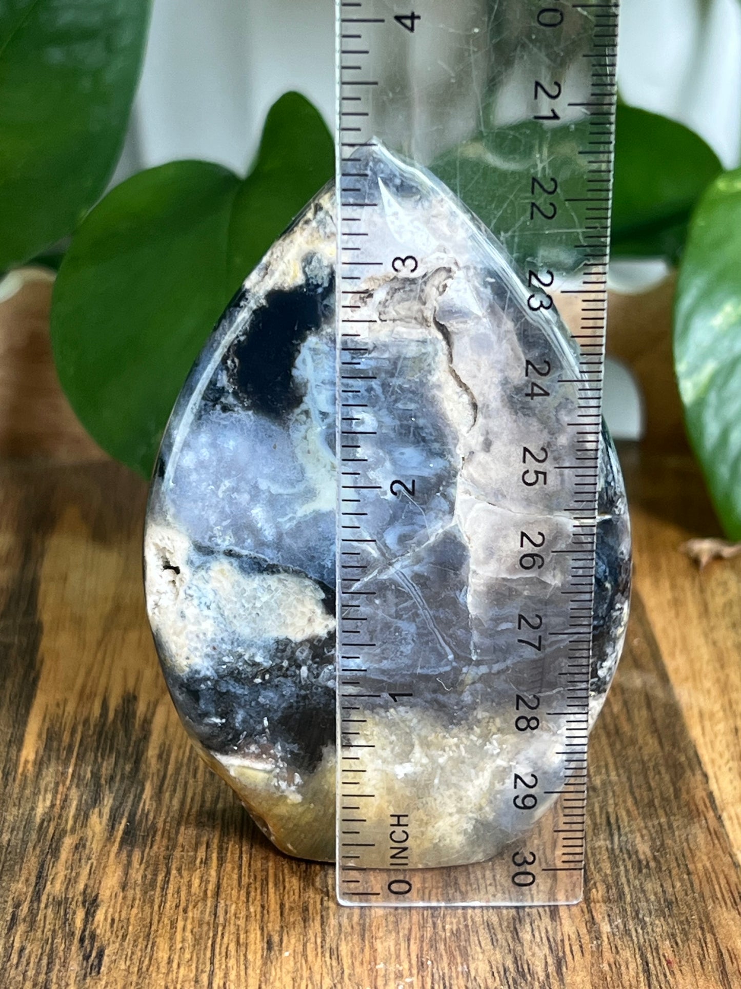 Blue Plume Agate Flame AB