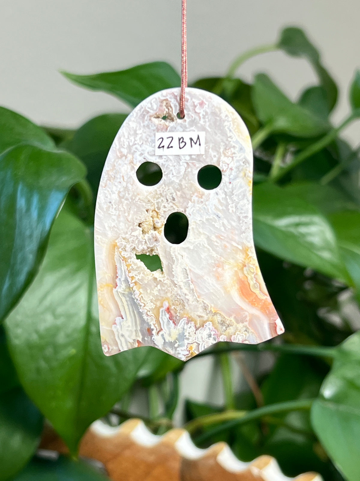 Sumatra Plume Agate Ghosts Ornaments
