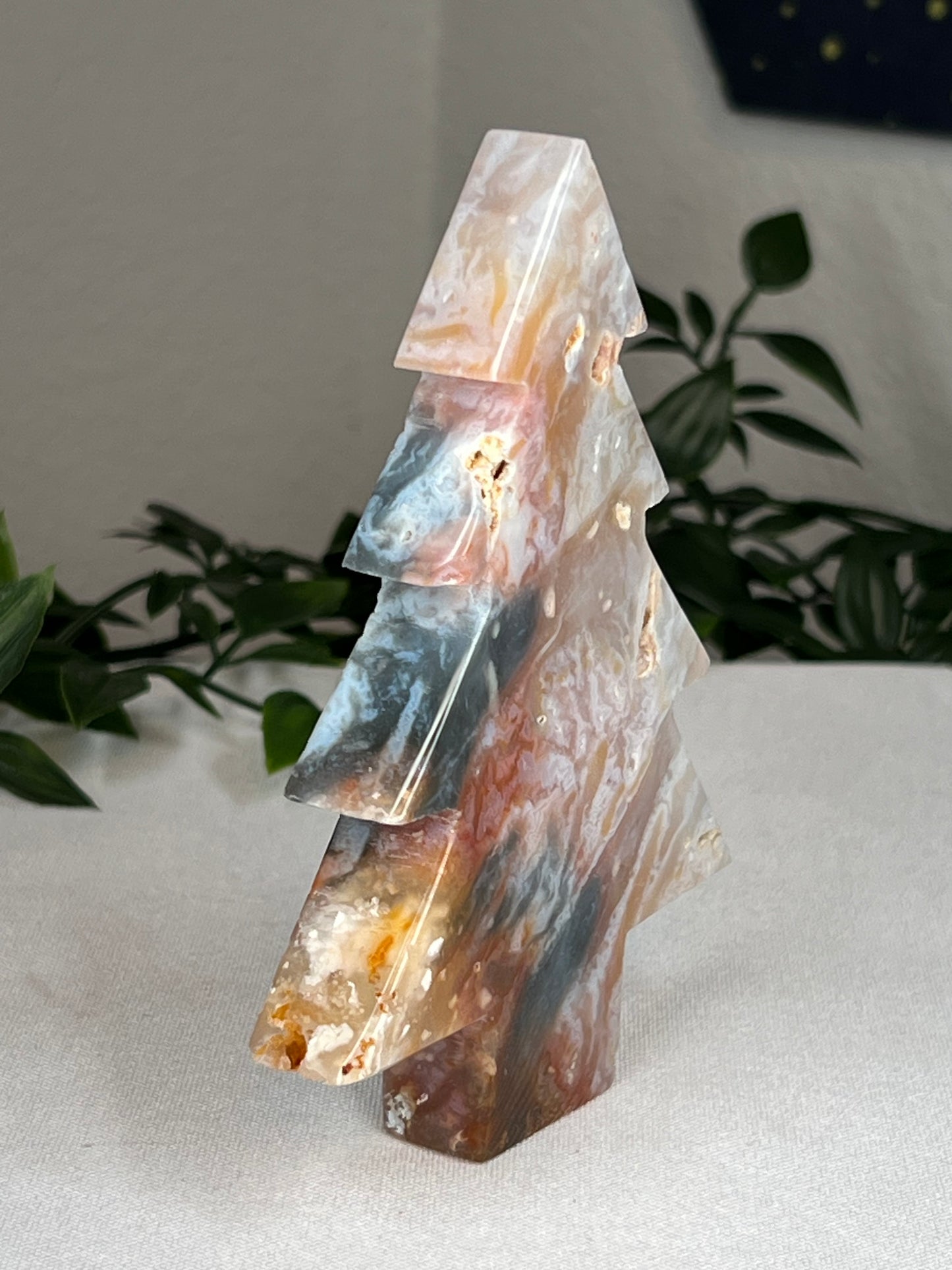Rainbow Plume Agate Tree