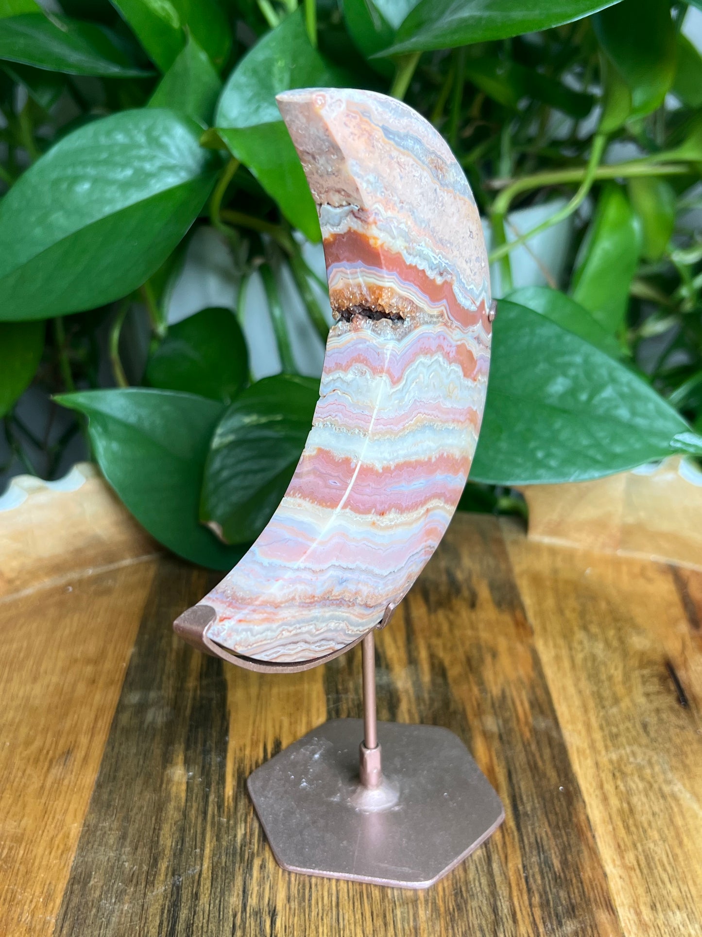 Crazy Lace Agate Moon: XS