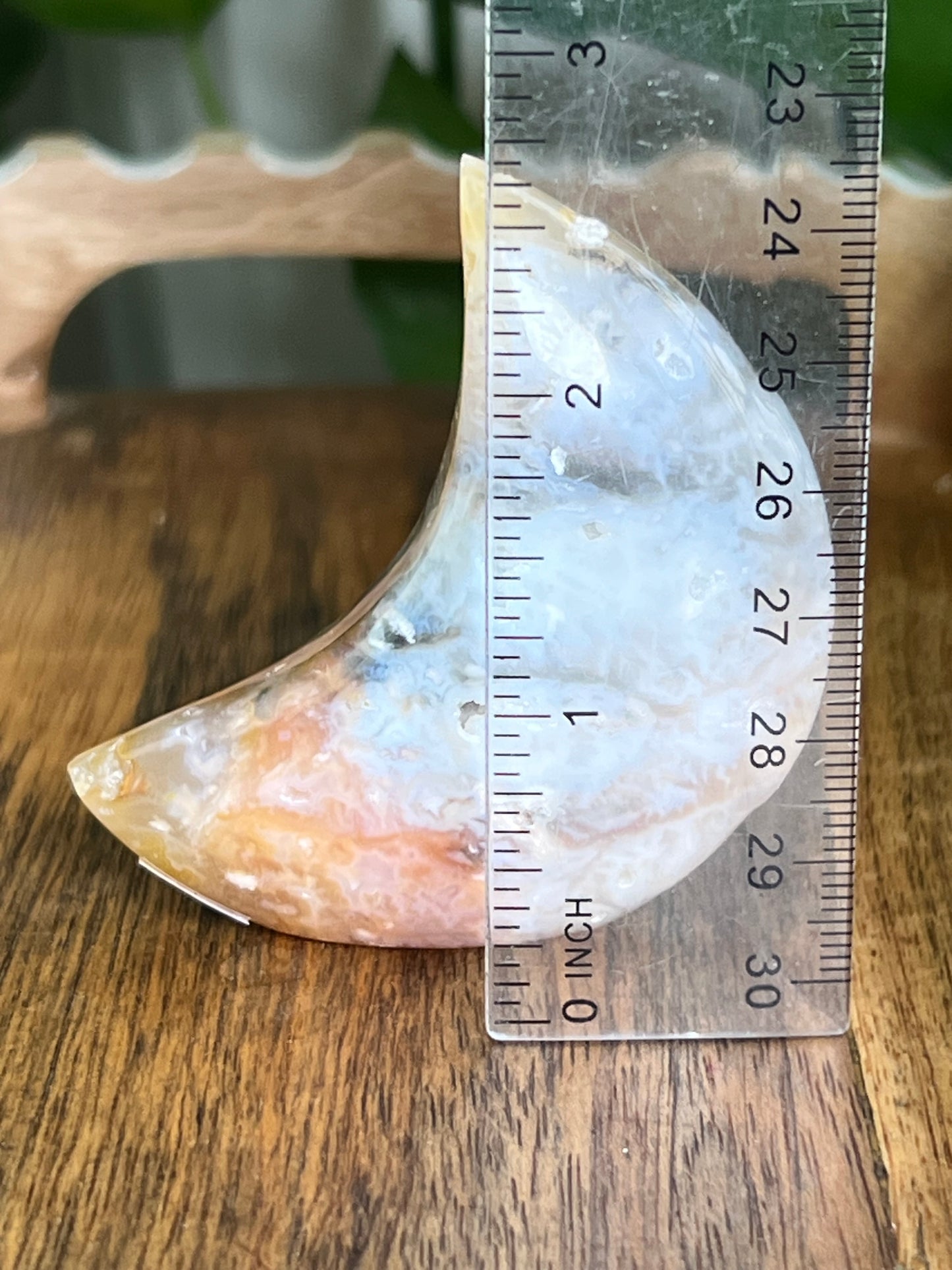 Rainbow Plume Agate Moon C