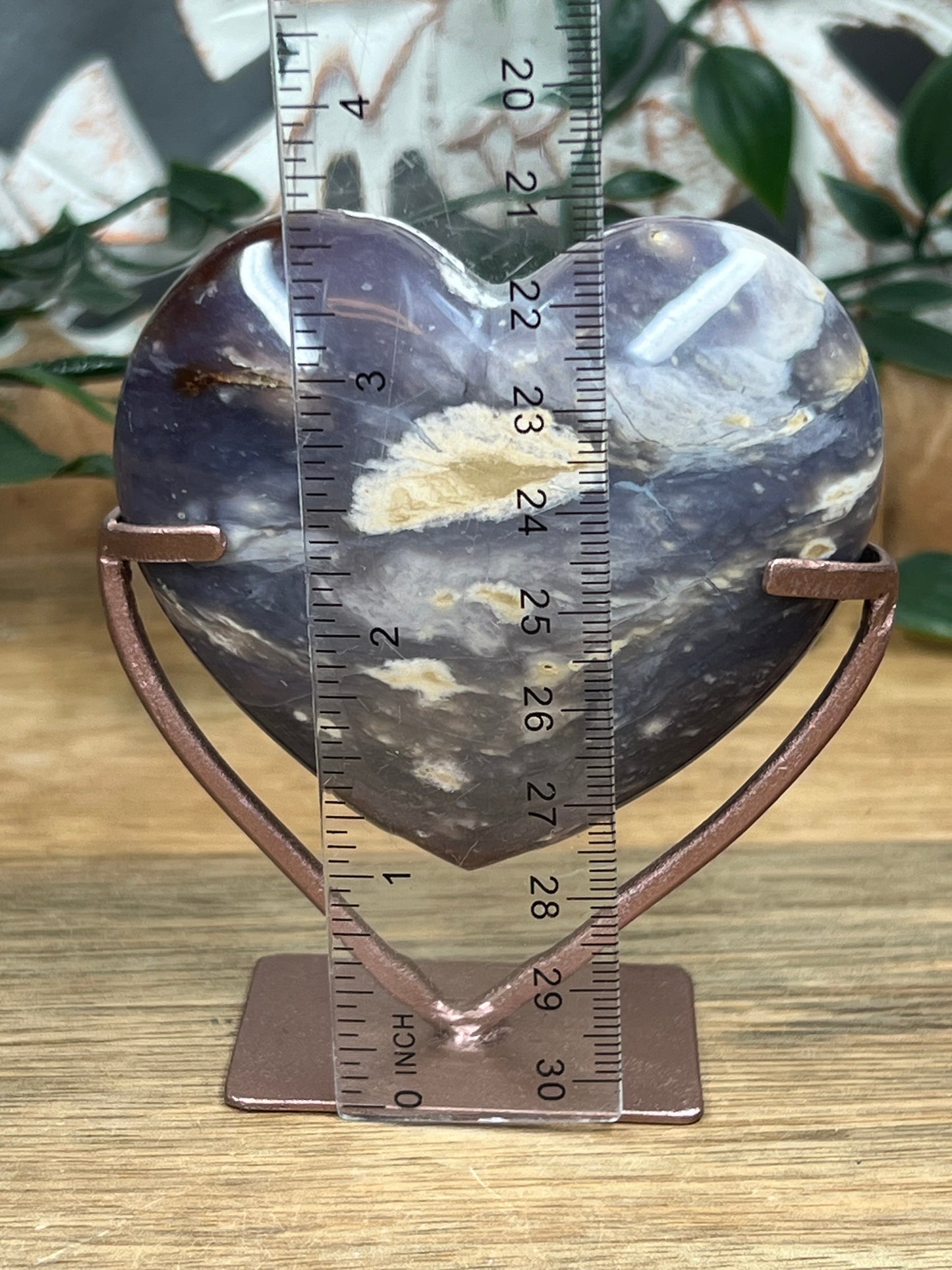 Purple Chalcedony Heart