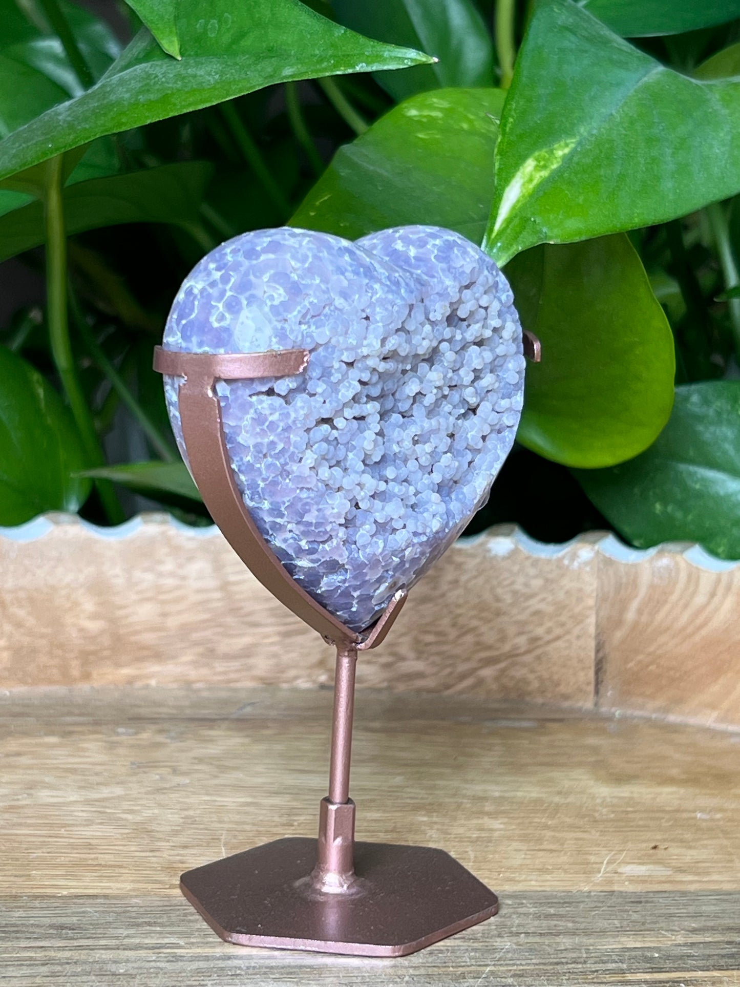 Grape Agate Heart