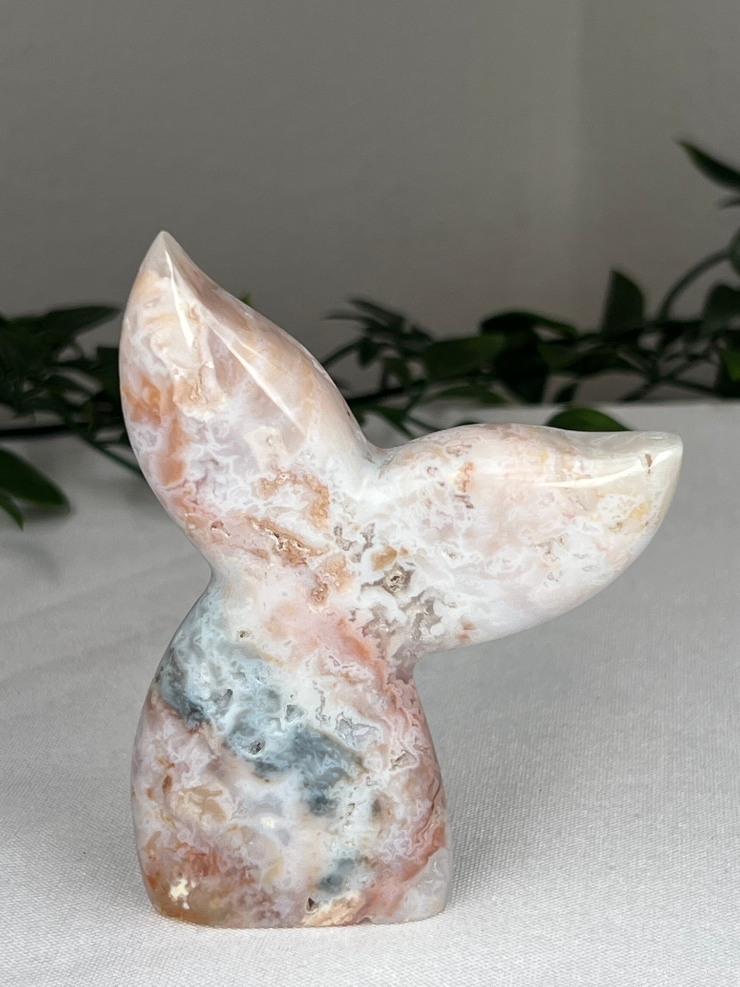 Rainbow Plume Agate Mermaid Tail