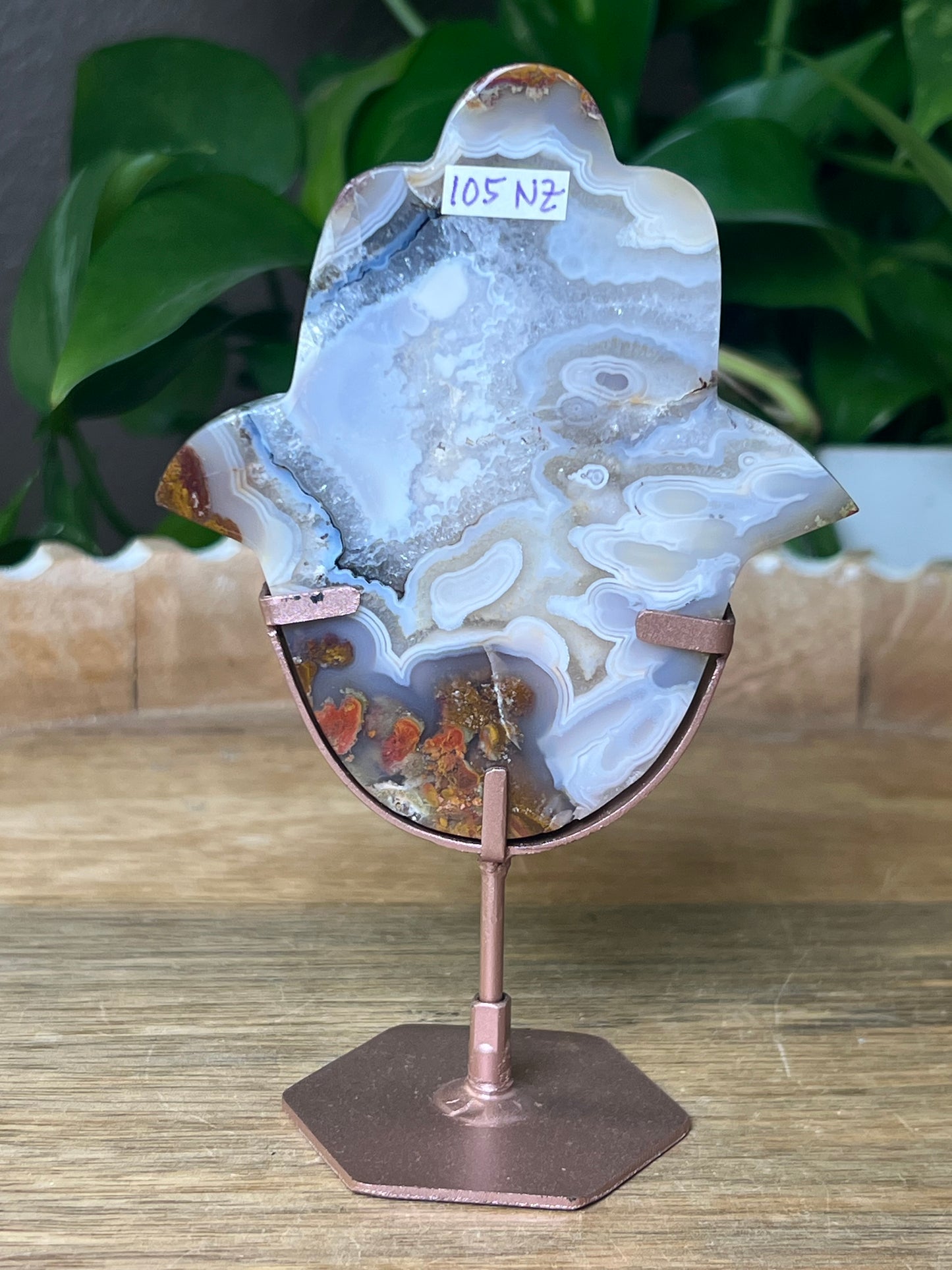 Scenic Moss Agate Hamsa