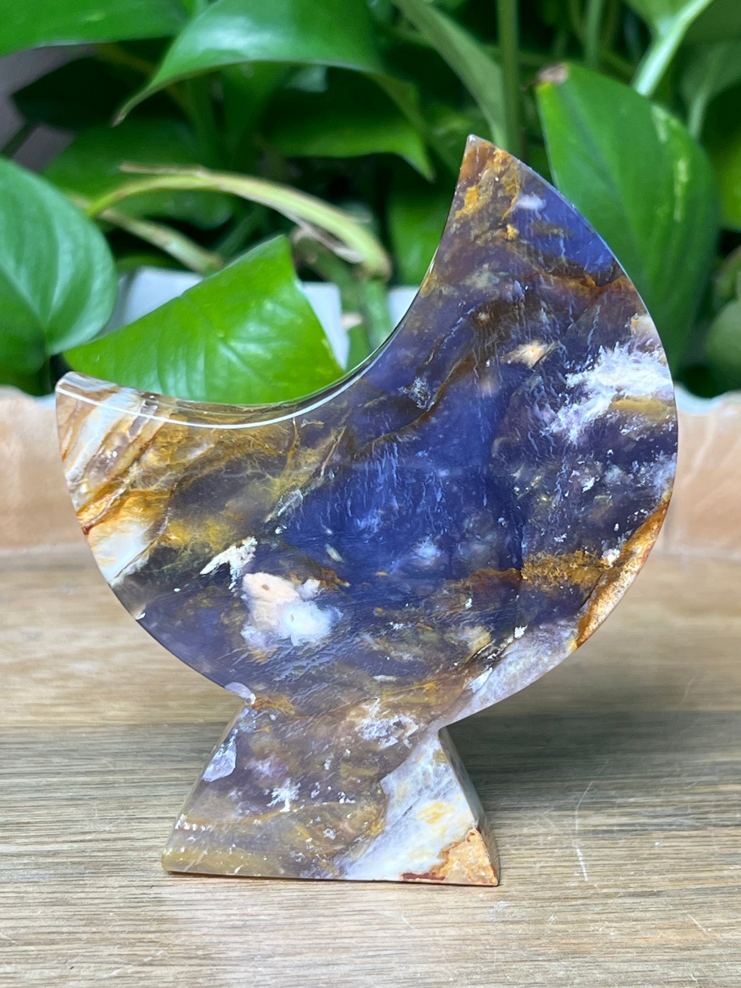 Purple Chalcedony Moon