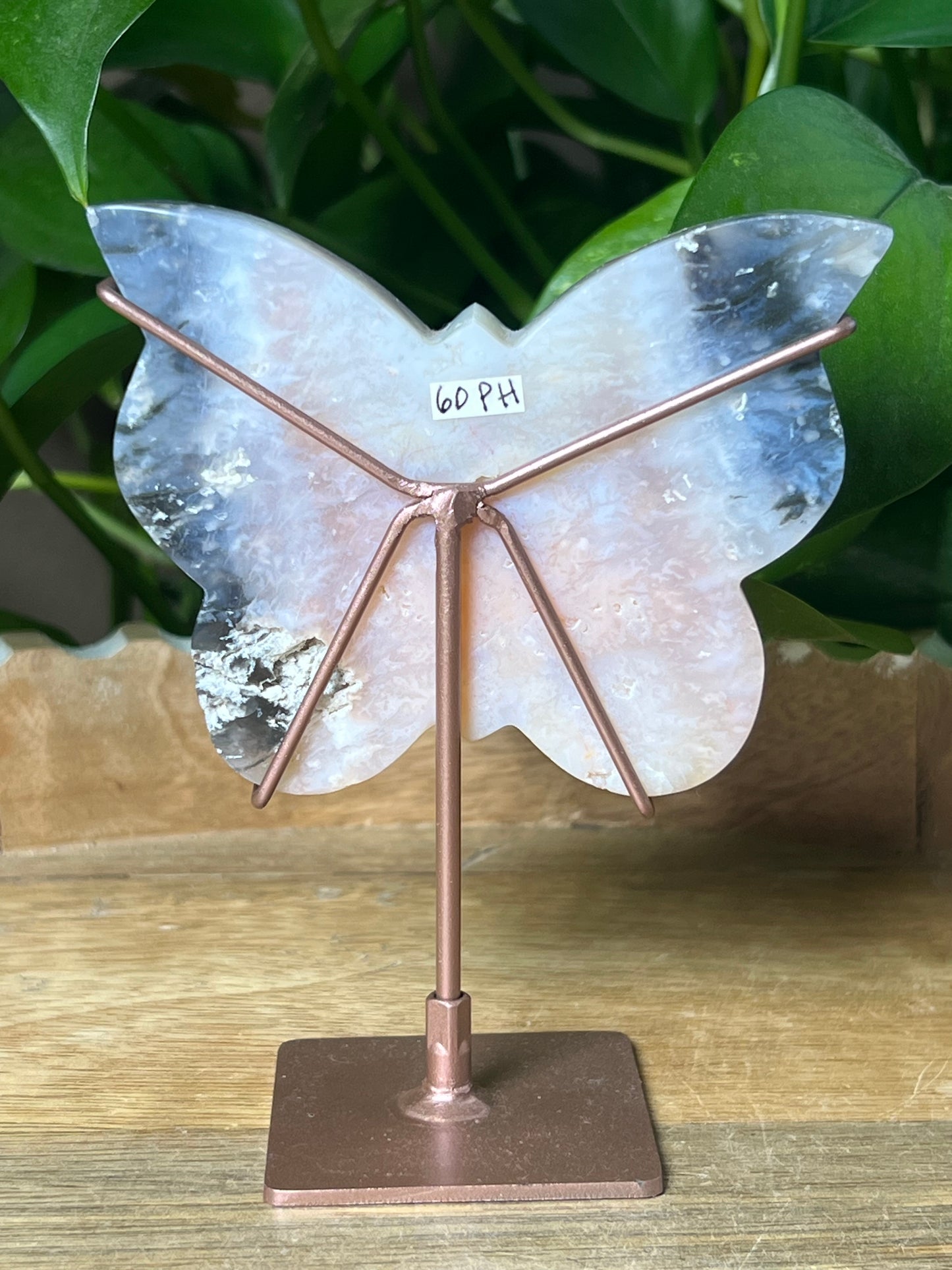 Rainbow Plume Agate Butterfly