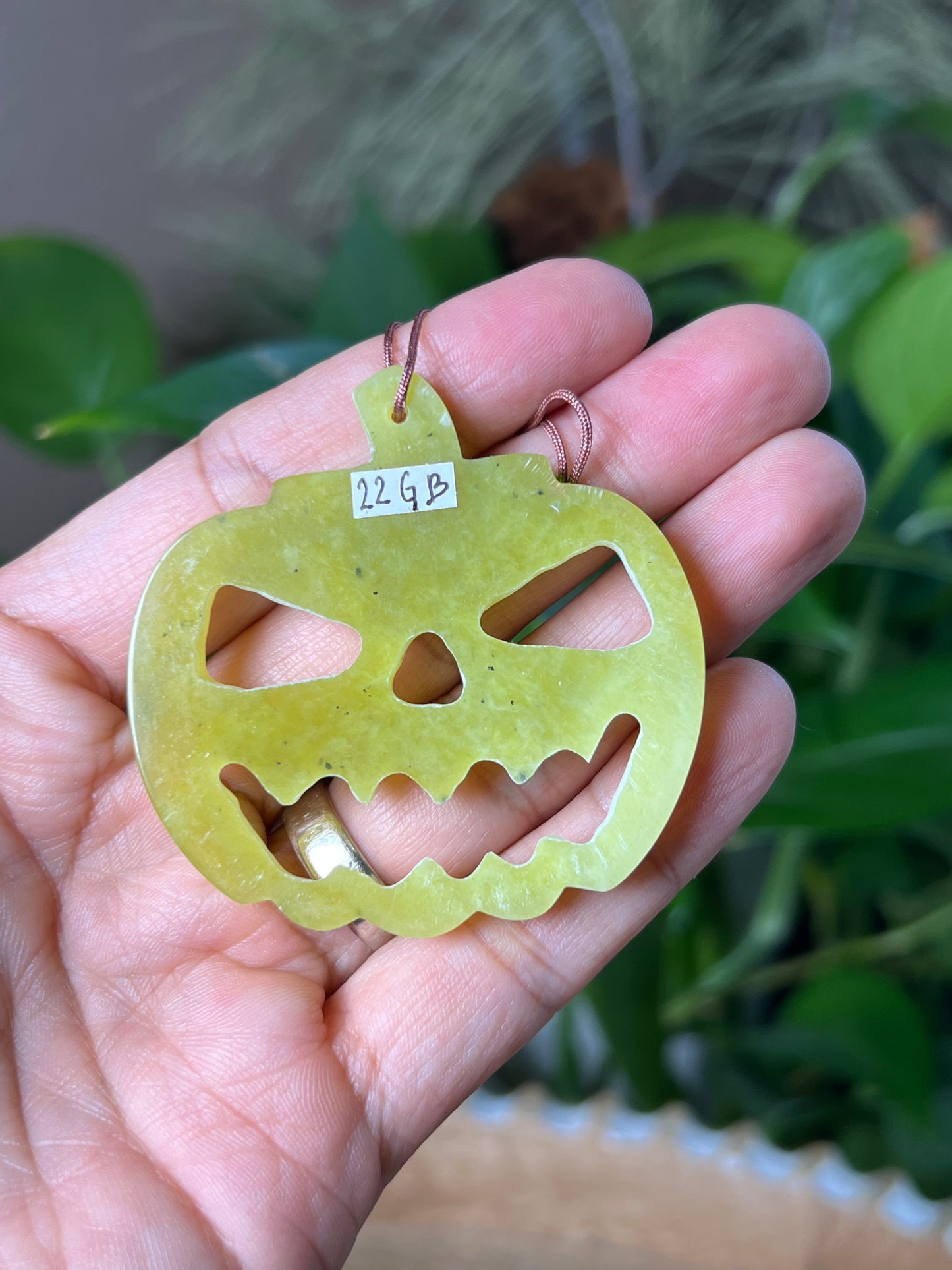 Idocrase Jack-O-Lantern Ornament