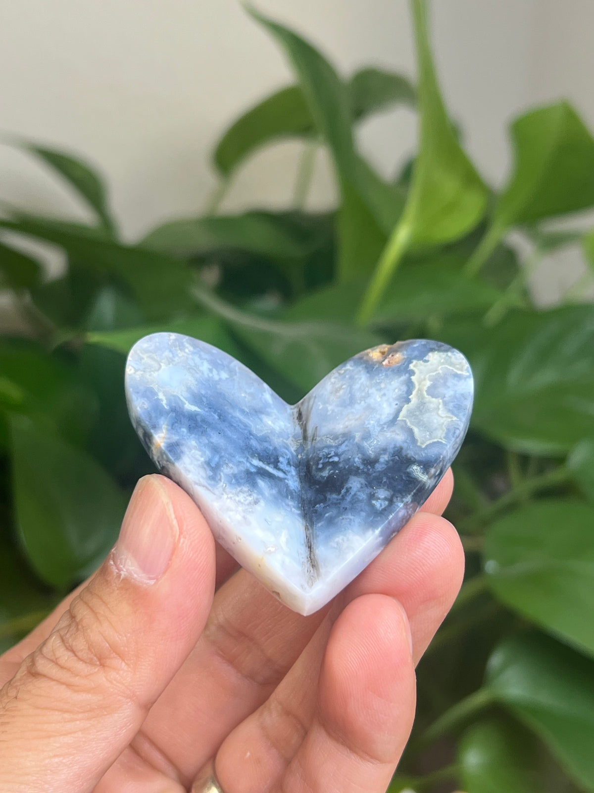 Blue Plume Agate 3D Butterfly: HA