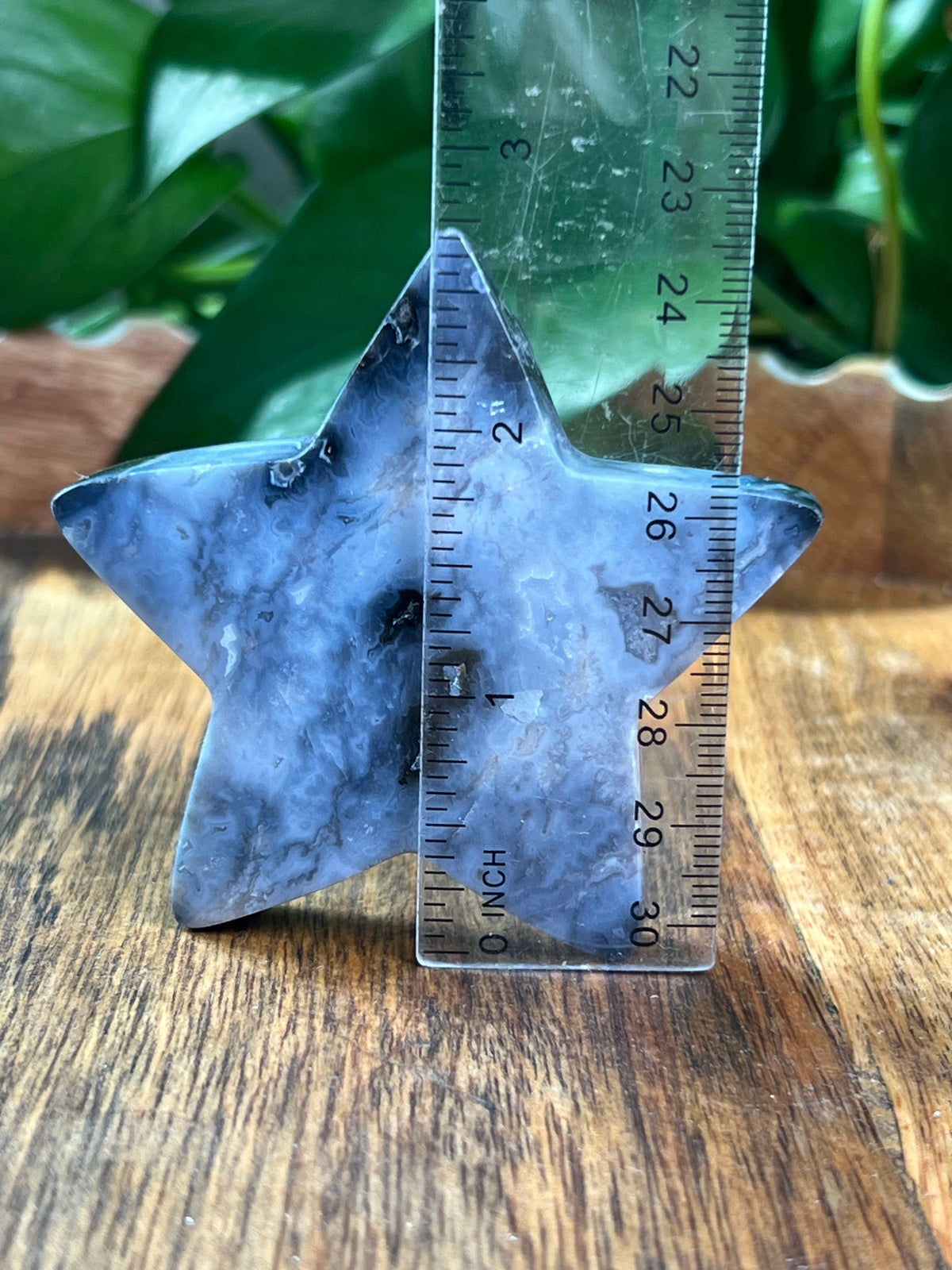 Blue Plume Agate Star: BE