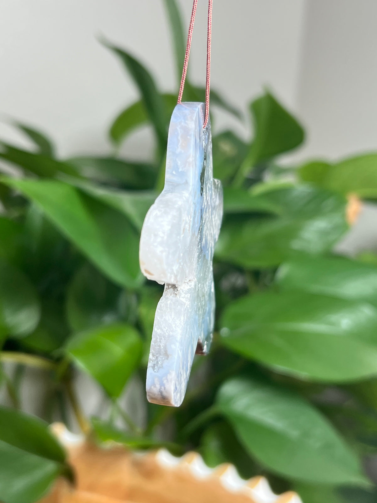 Blue Plume Agate Ornament Gingerbread: BE
