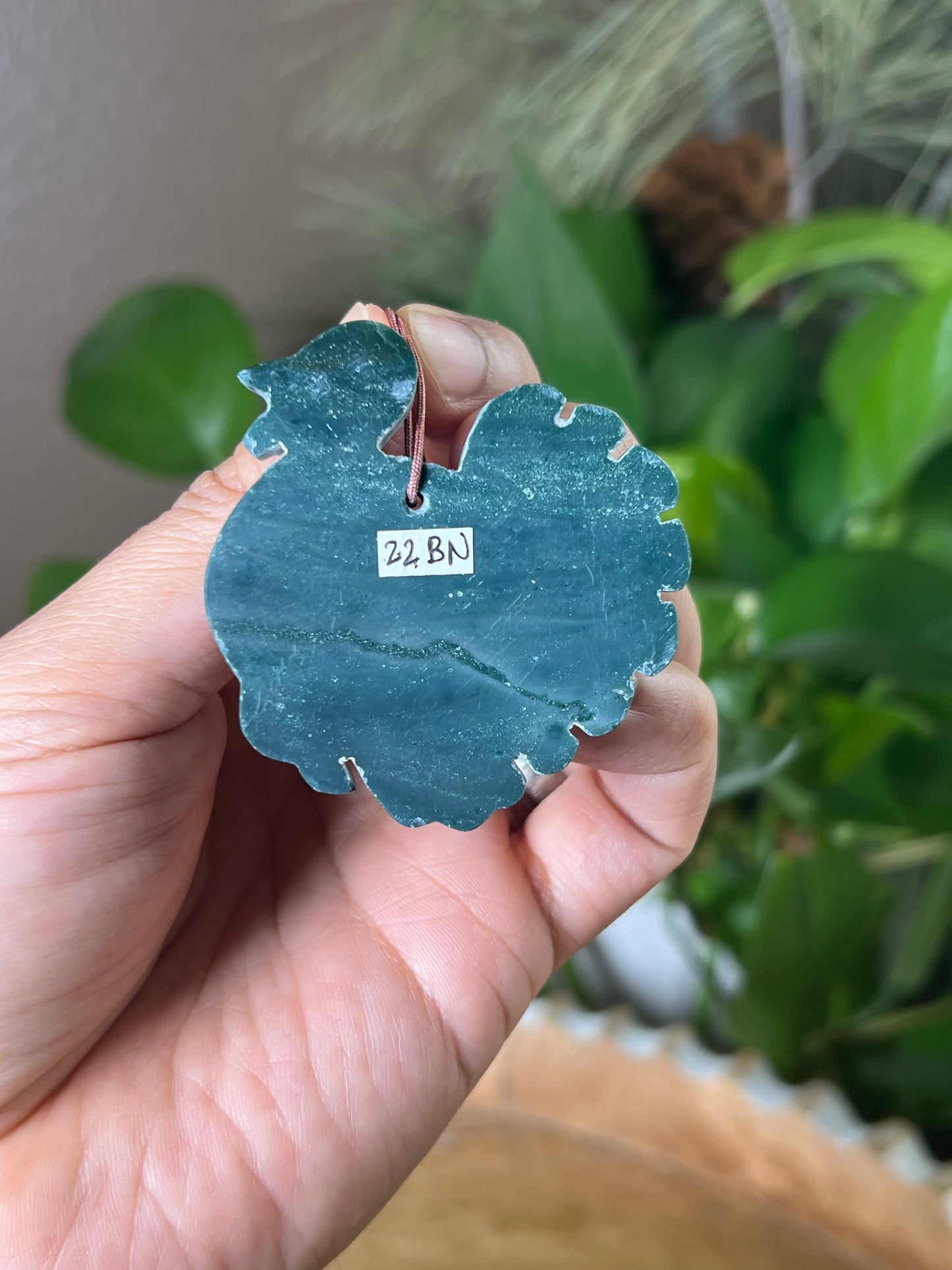 Blue Green Jasper Turkey Ornament