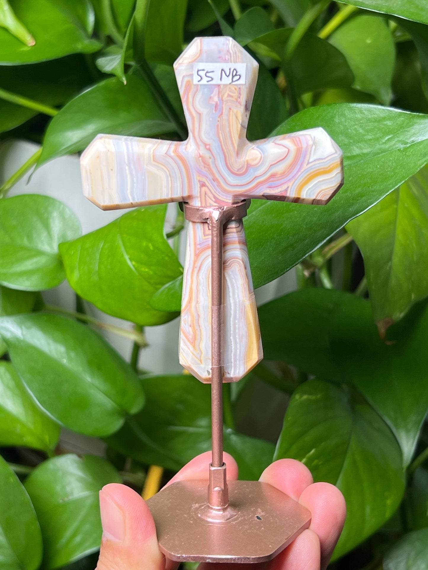 Crazy Lace Agate Cross