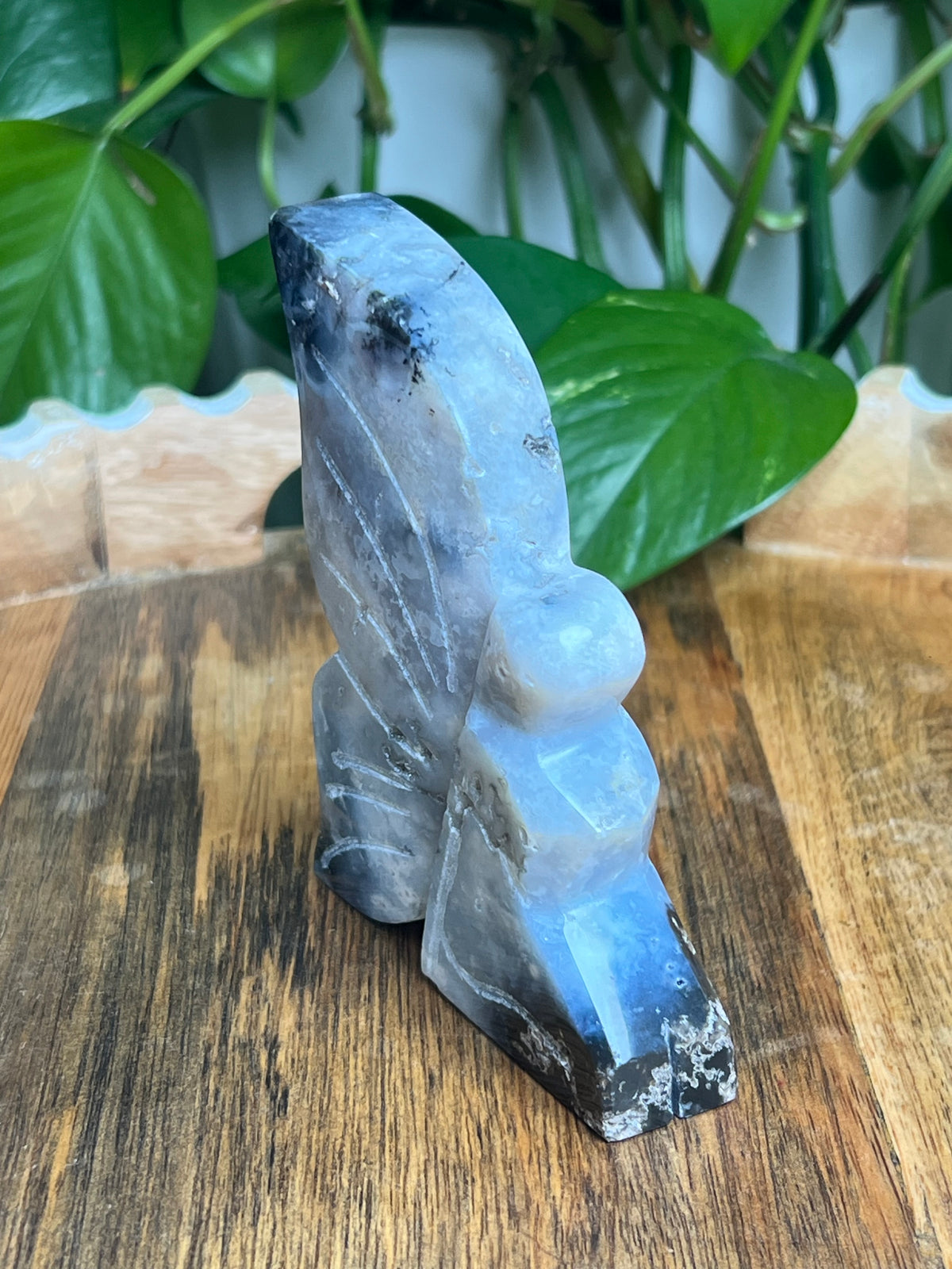 Blue Plume Agate Fairy: T