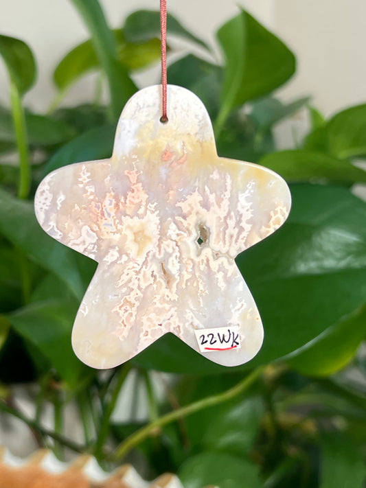 Winter Plume Agate Gingerbread Ornaments