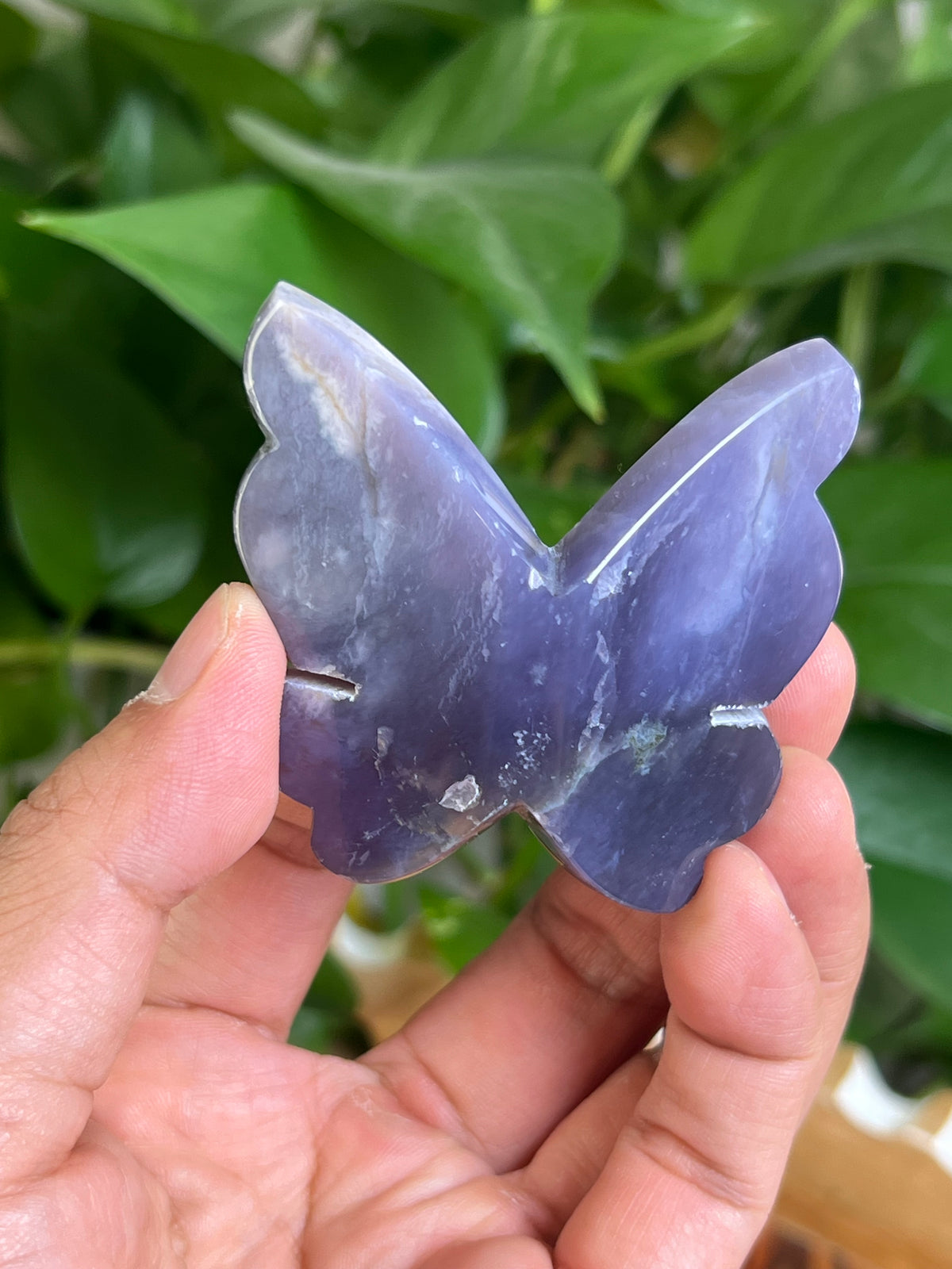Purple Chalcedony 3D Butterfly: CB
