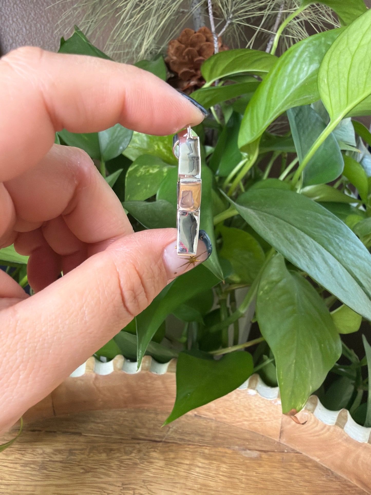 Scenic Moss Agate Star Pendant