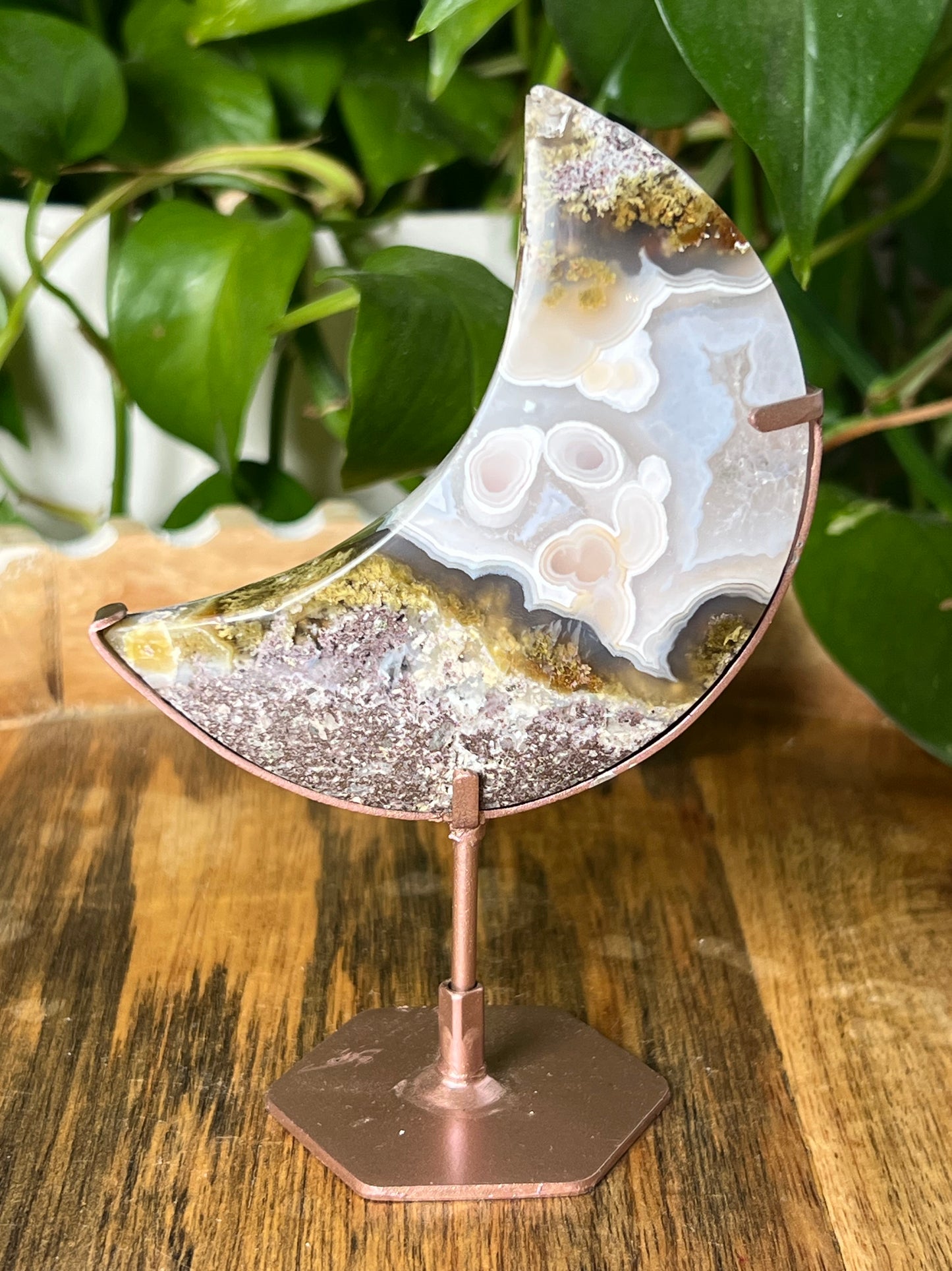 Scenic Moss Agate Moon