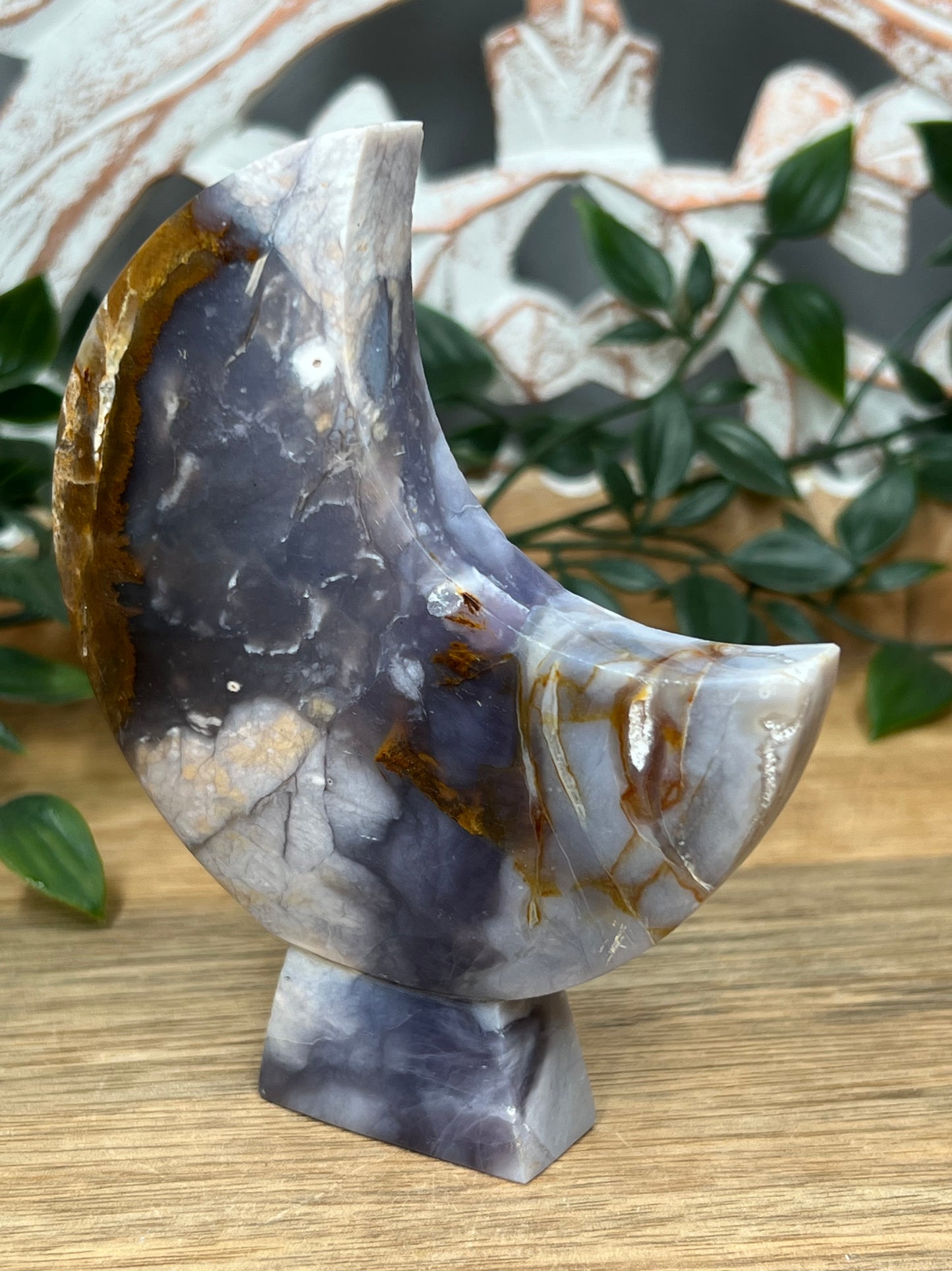 Purple Chalcedony Moon