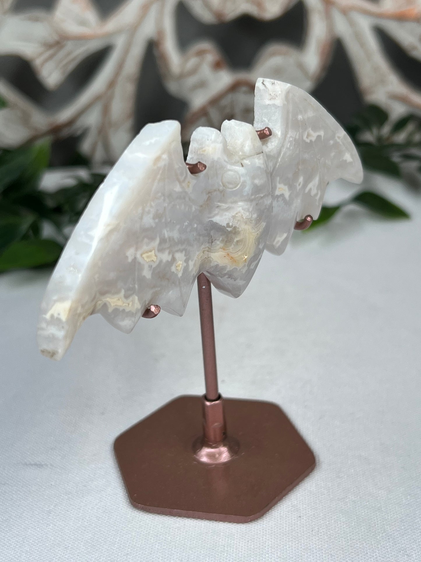 Frosted Winter Agate Bat