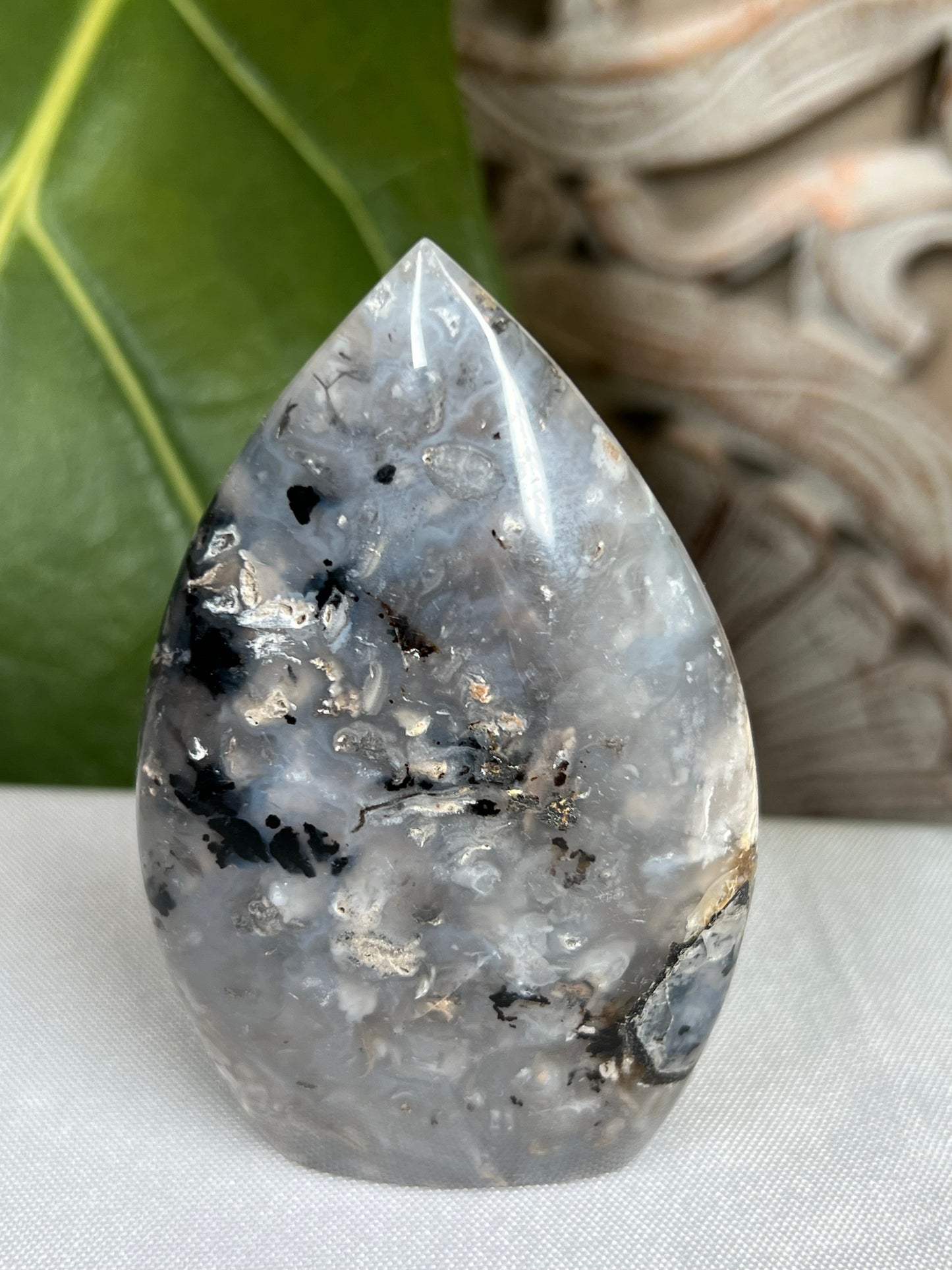 Dendritic Tiger Agate Flame